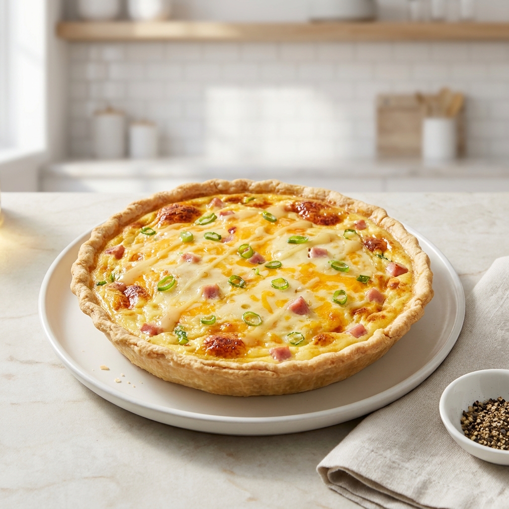 Easy Ham and Cheese Quiche