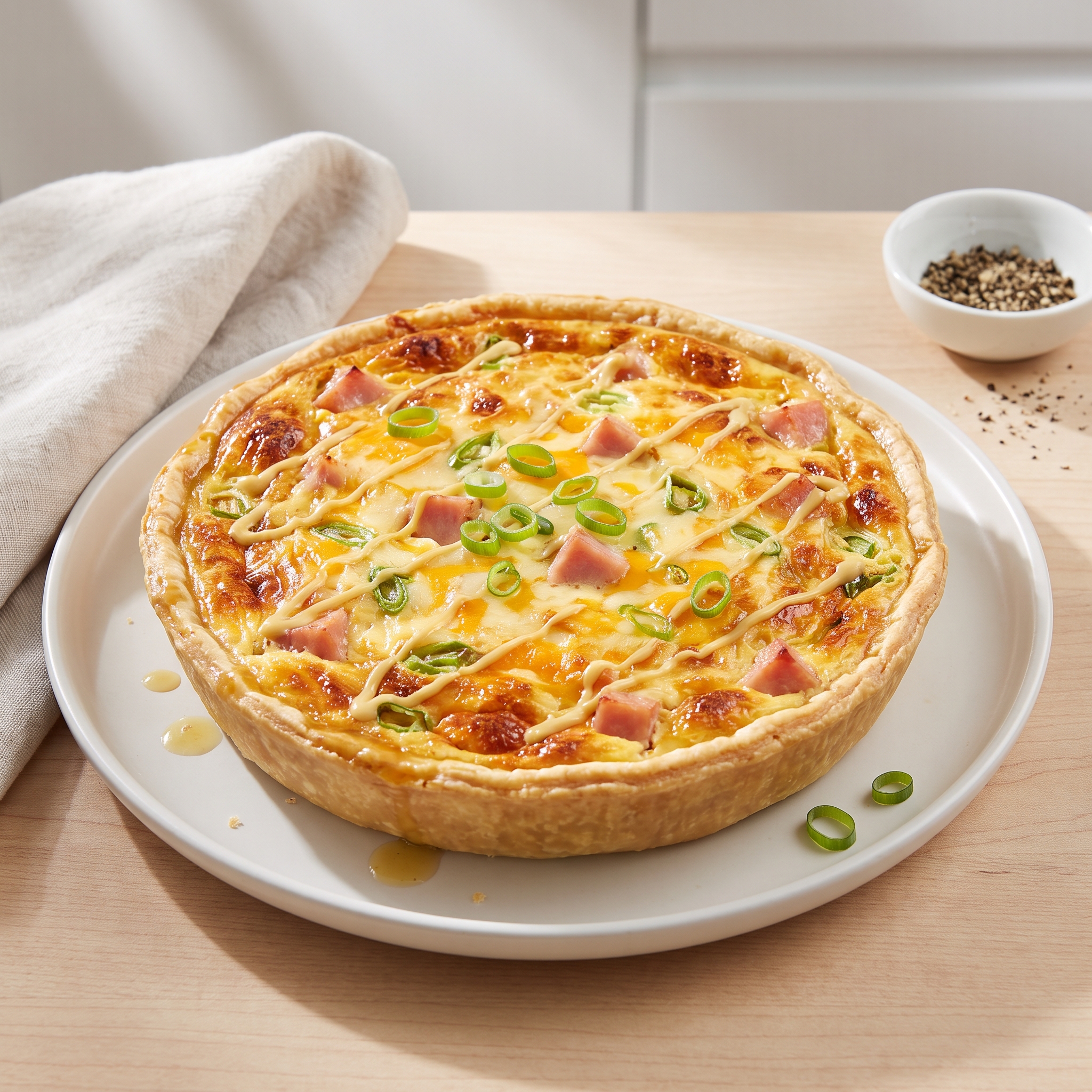 Easy Ham and Cheese Quiche