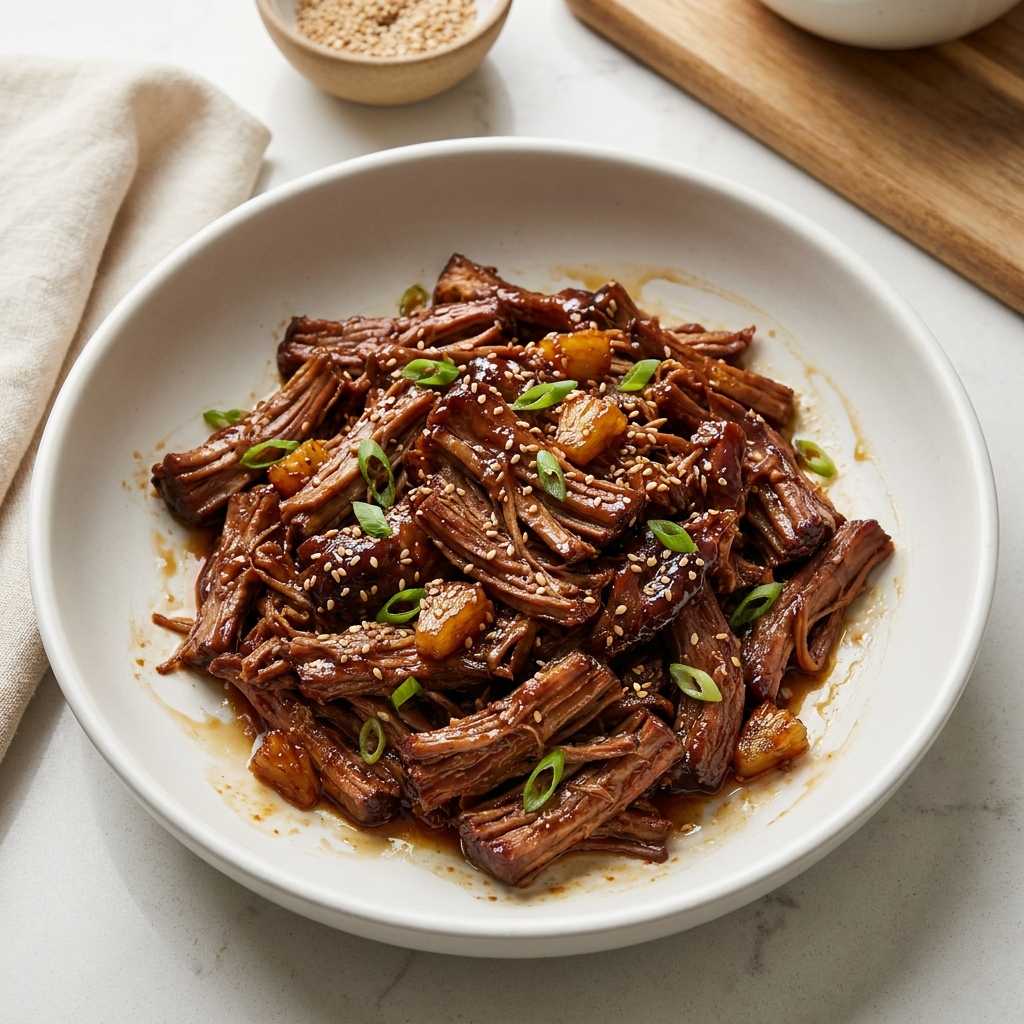 Easy Slow Cooker Teriyaki Pulled Pork