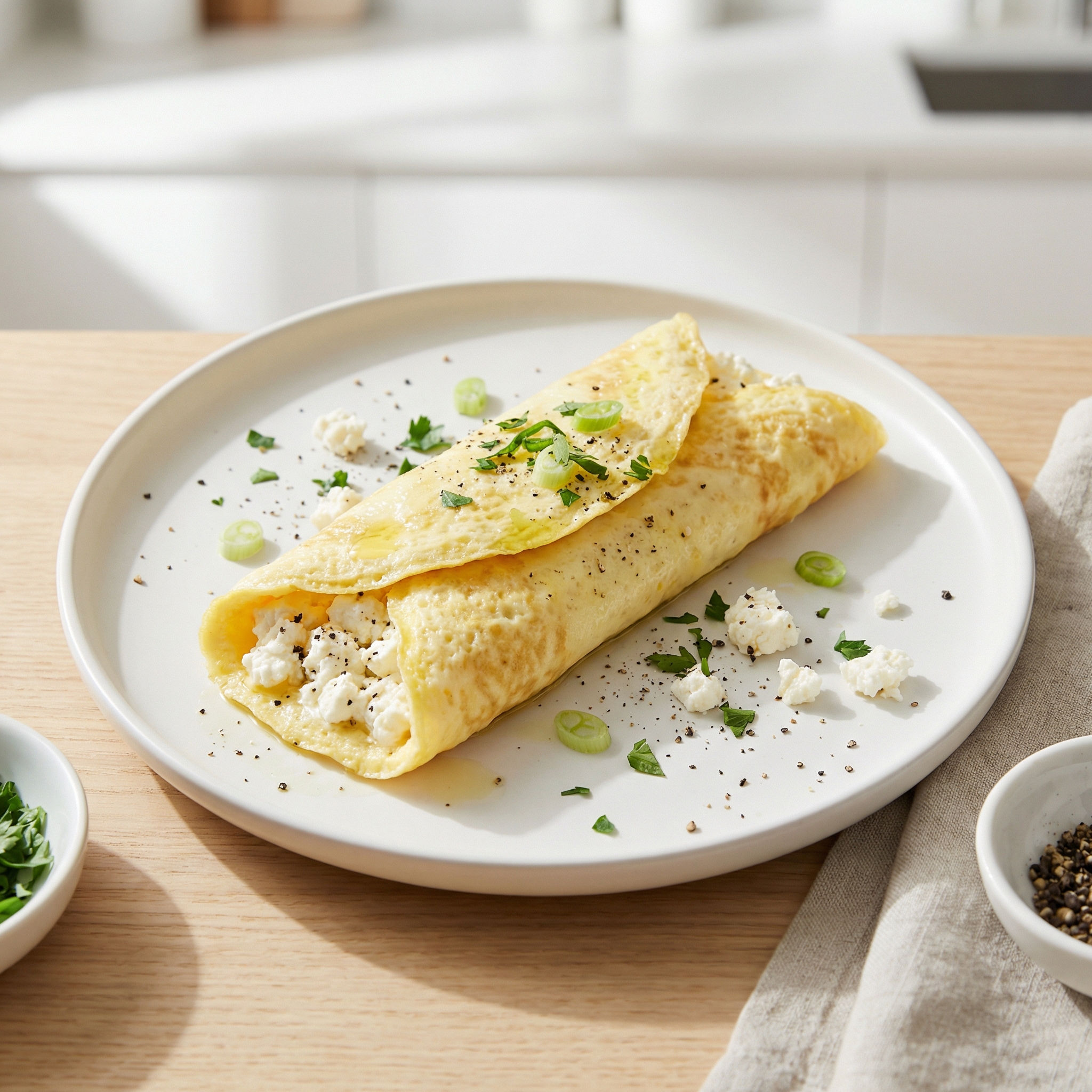 Egyptian-Style Feta Omelet Roll