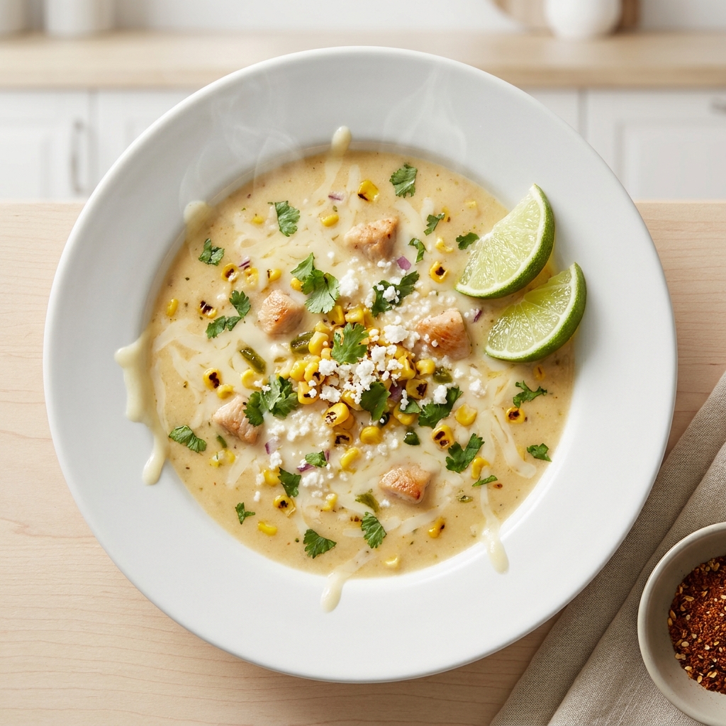 Elote-Inspired Corn Chowder