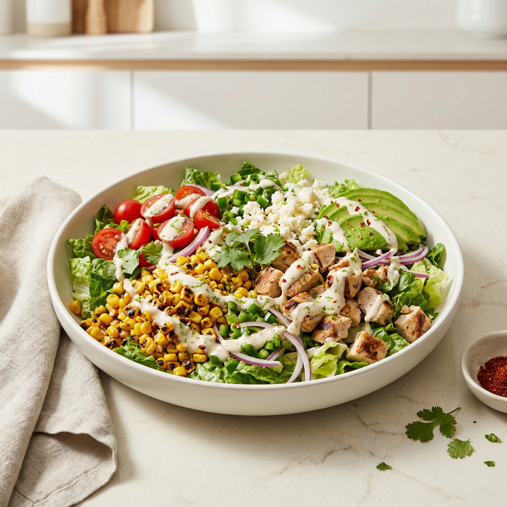 Mexican Street Corn Chopped Salad with Chicken