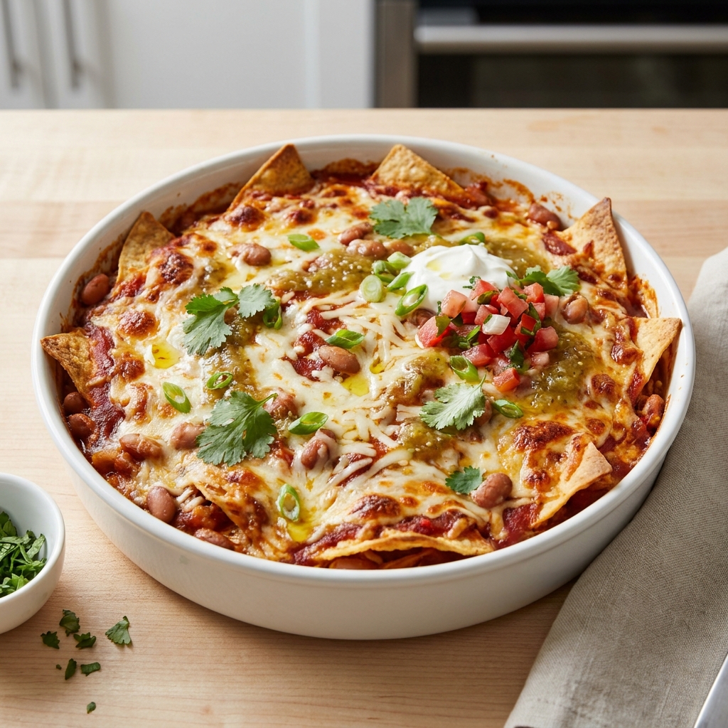 Enchilada Chicken Tortilla Chip Casserole