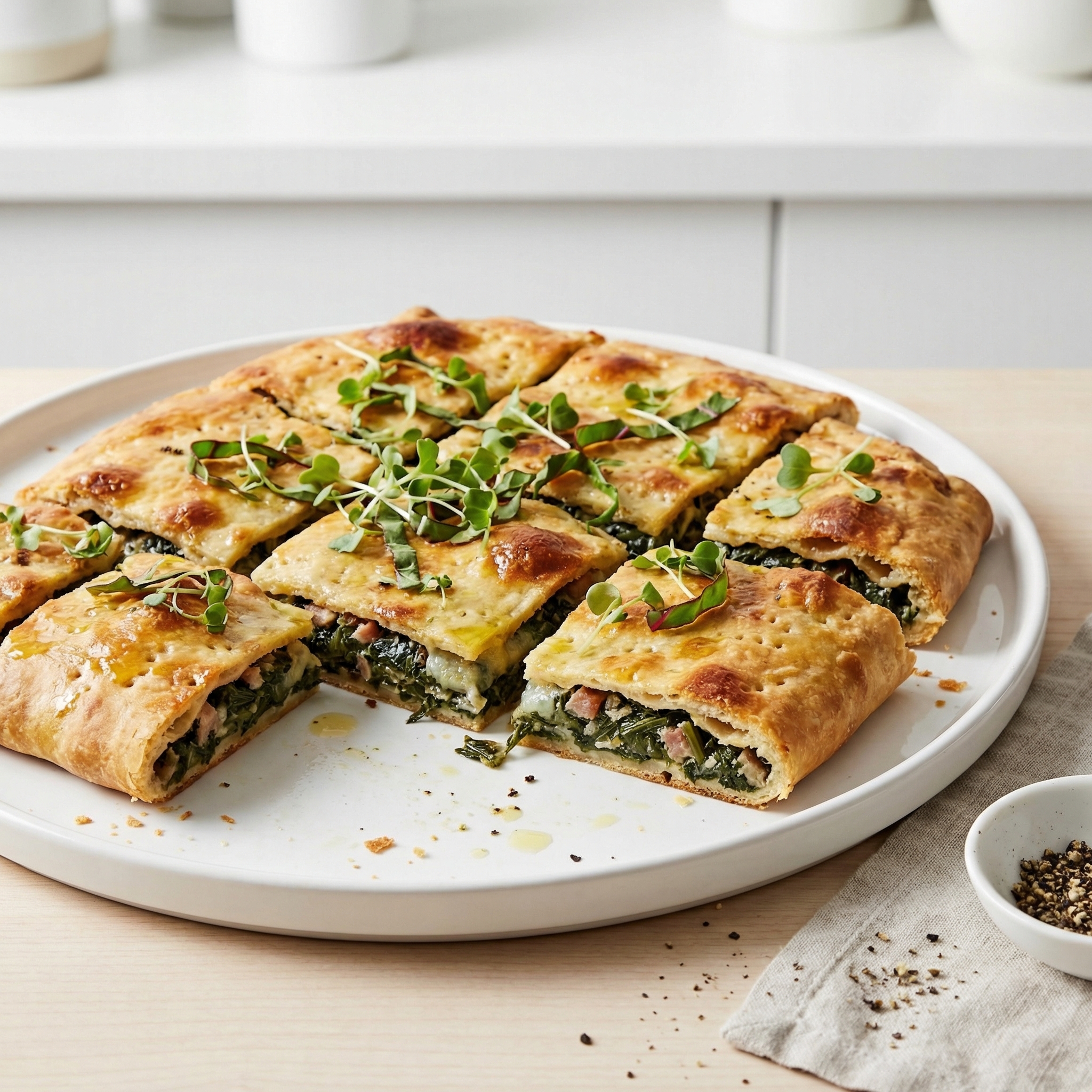 Emilian Swiss Chard and Pancetta Pie (Erbazzone)