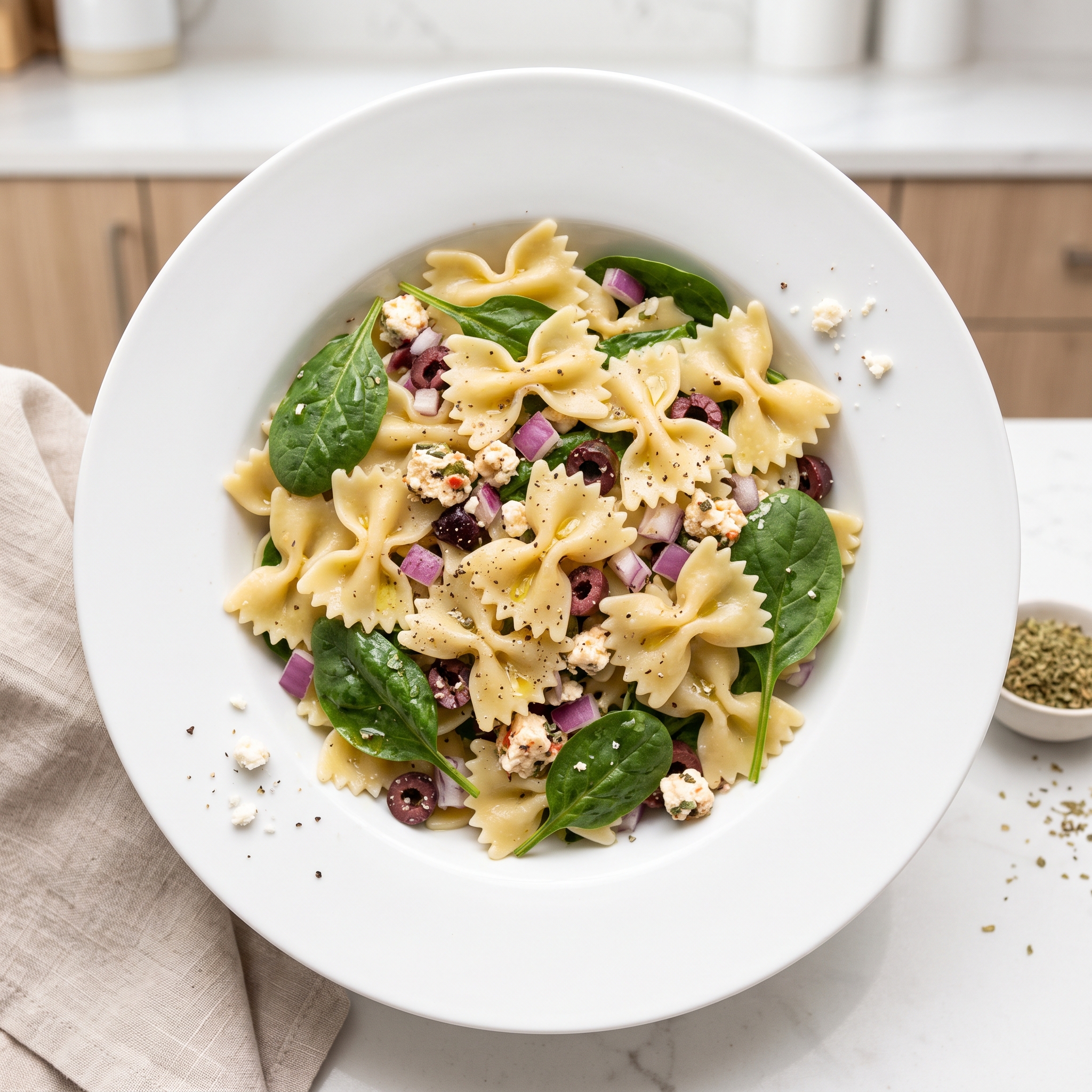 Farfalle and Spinach Pasta Salad