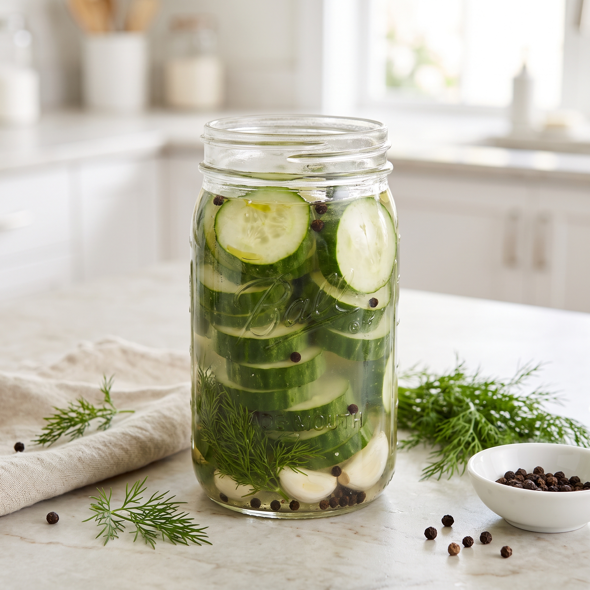 Fast and Crunchy Fridge Dill Pickles