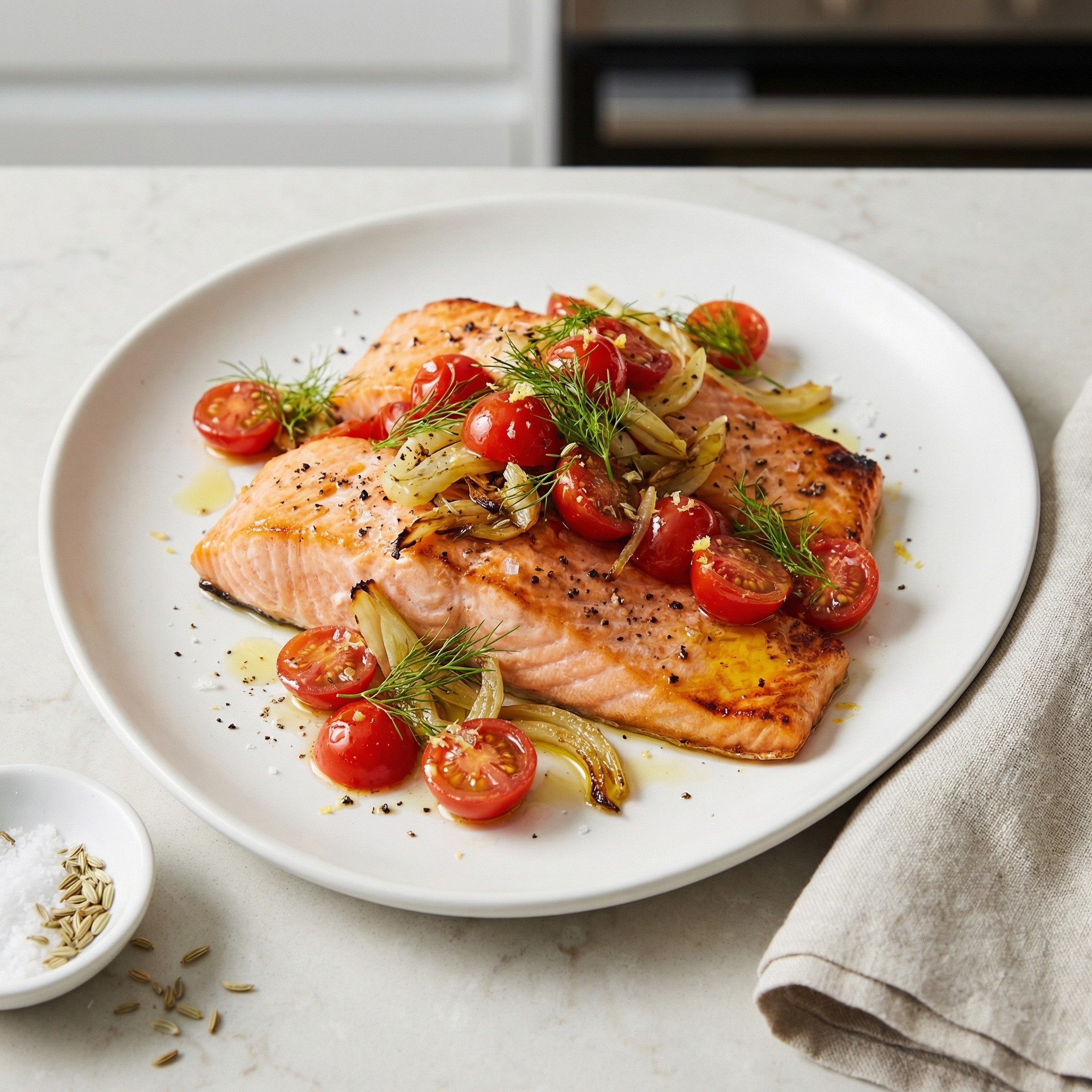 Fennel-Smoked Salmon Fillets