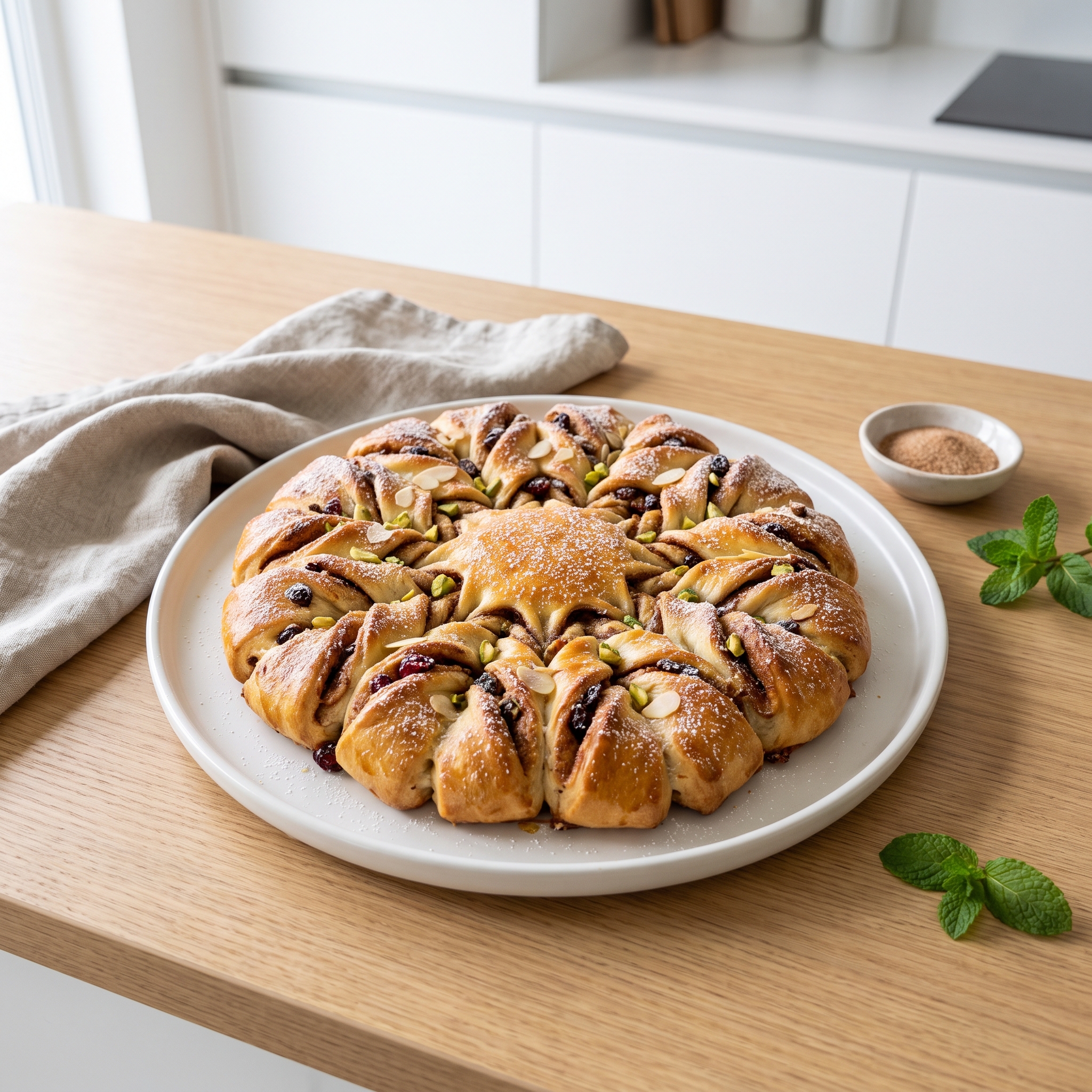 Festive Star-Shaped Holiday Bread