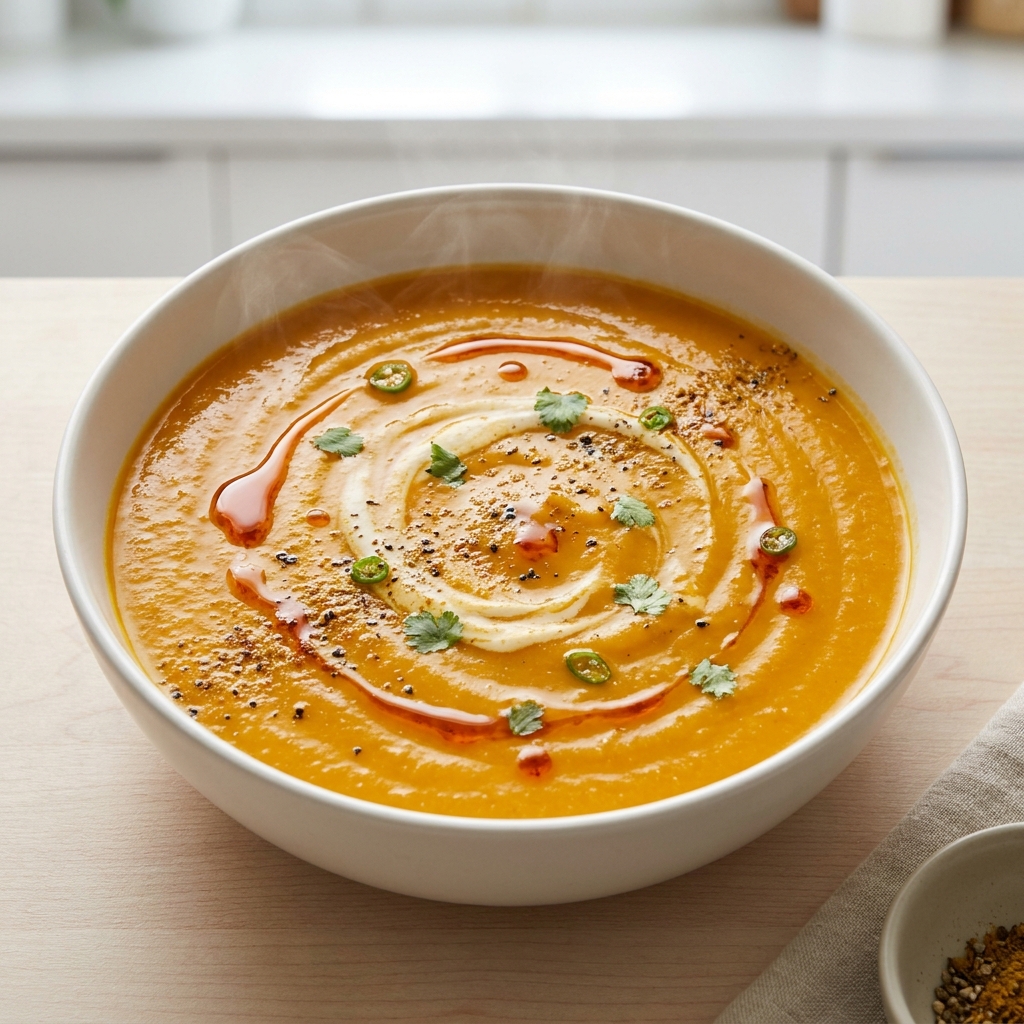 Fiery Butternut Squash & Carrot Soup