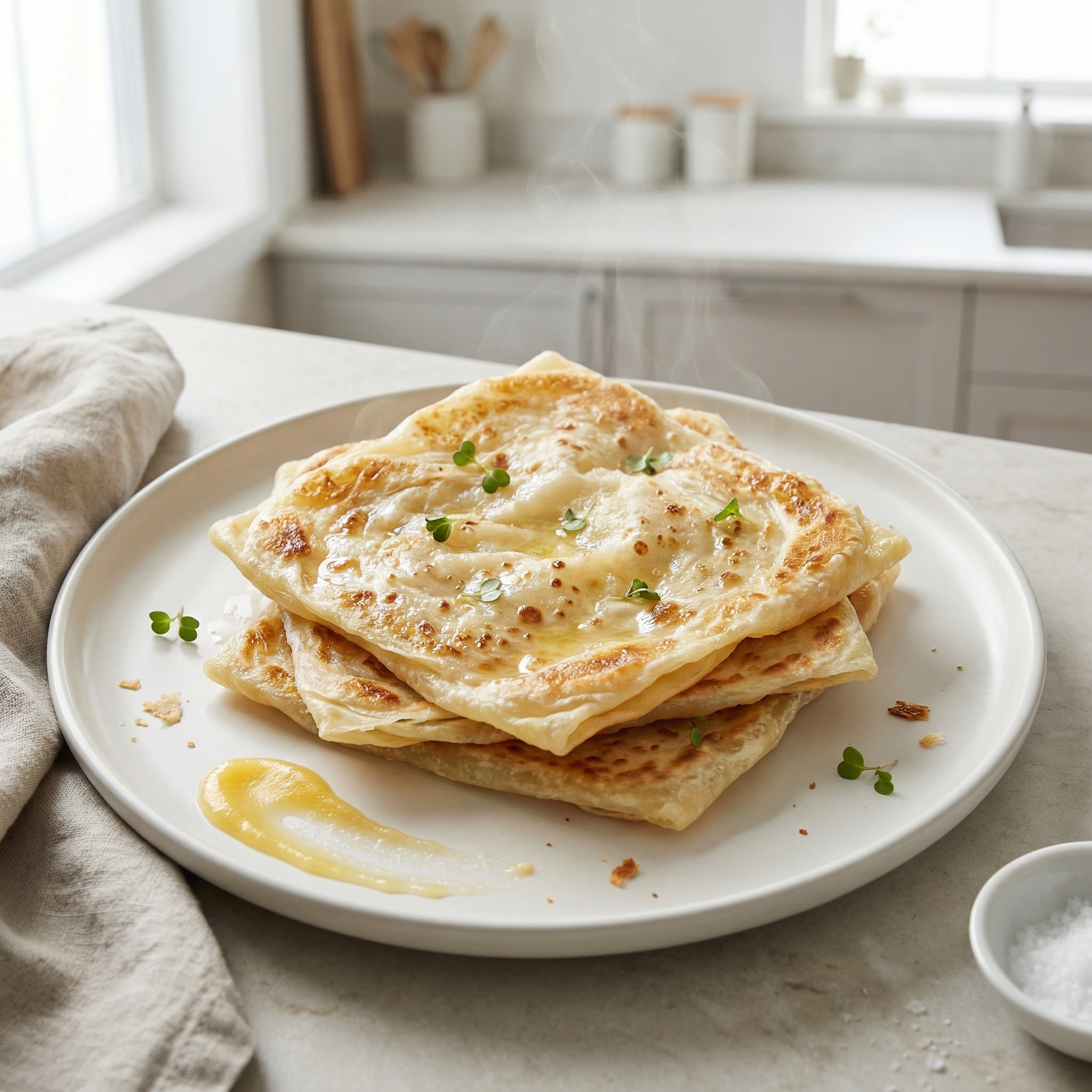 Roti Canai / Paratha (Indian Flatbread Pancake)