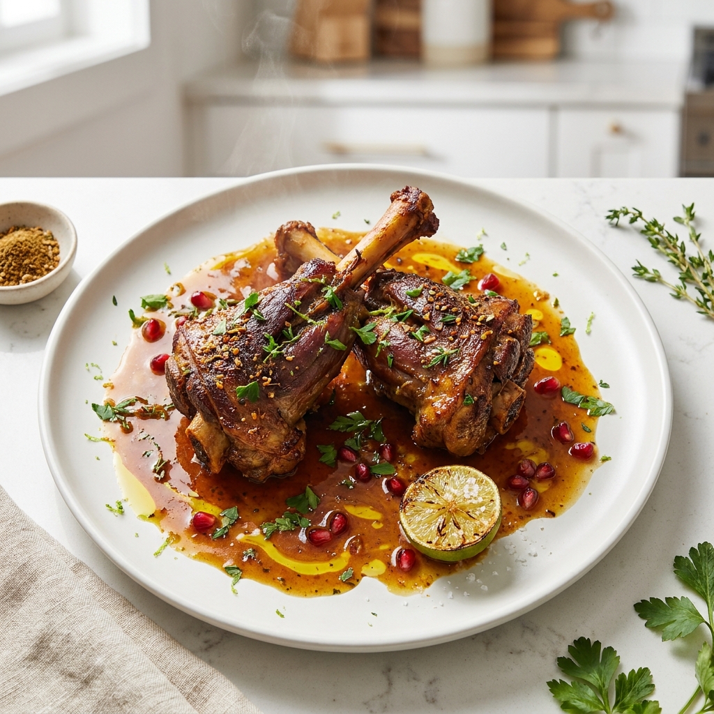 Flavorful Persian Braised Lamb Shanks