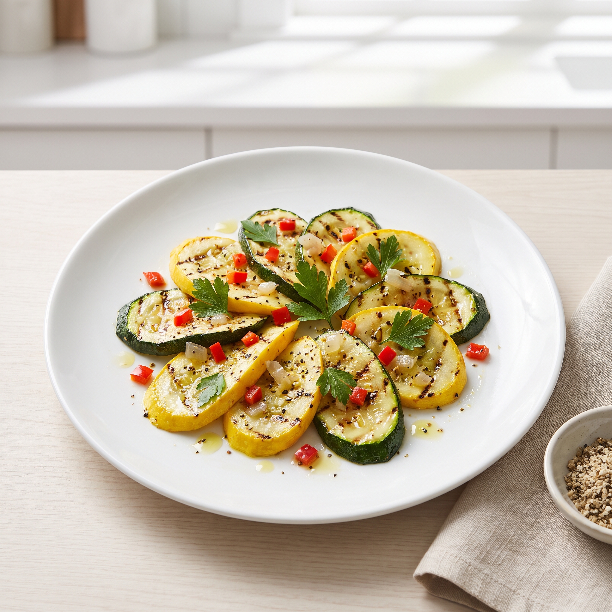 Foil-Pack Lemon Pepper Grilled Zucchini and Squash