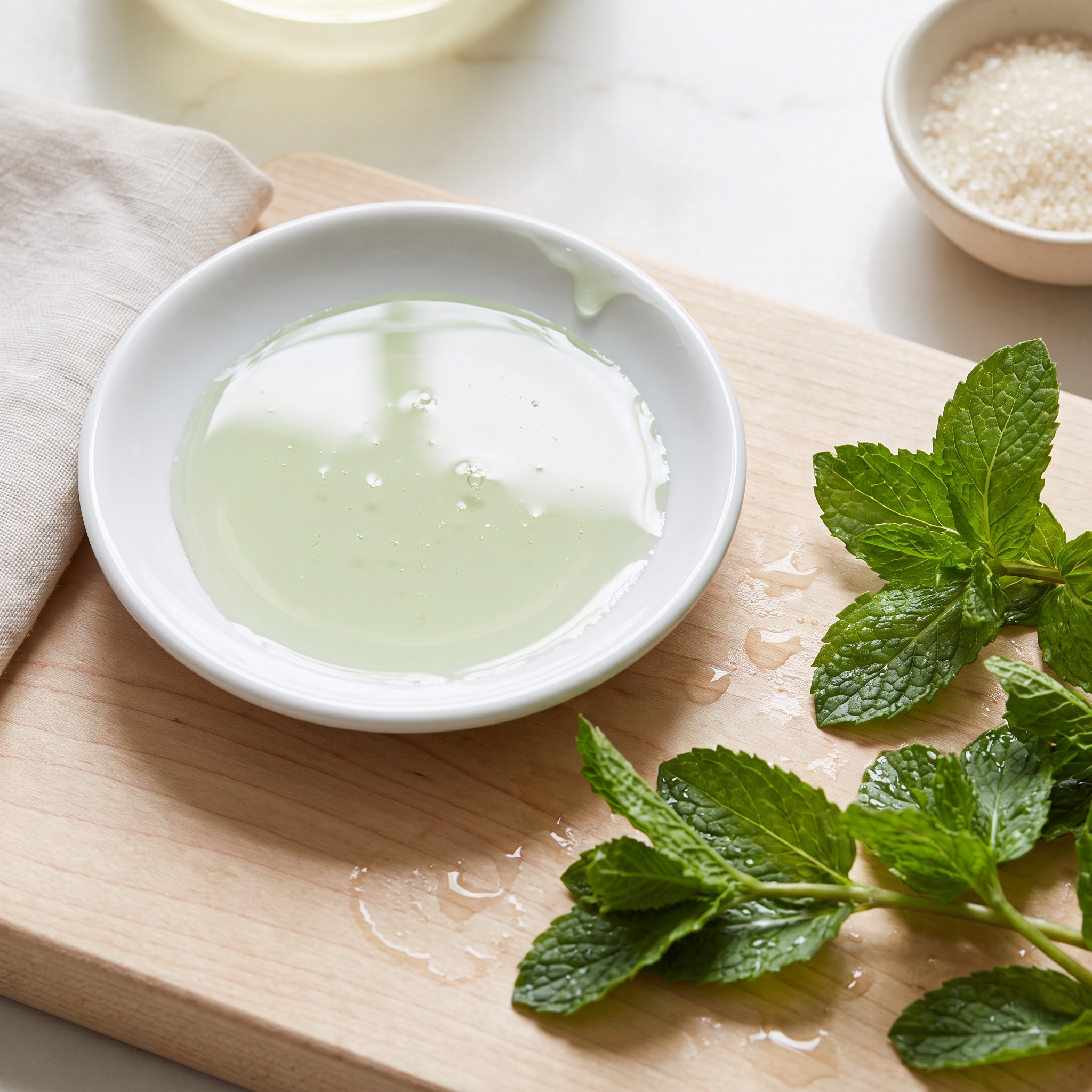 Fresh Mint Infused Simple Syrup