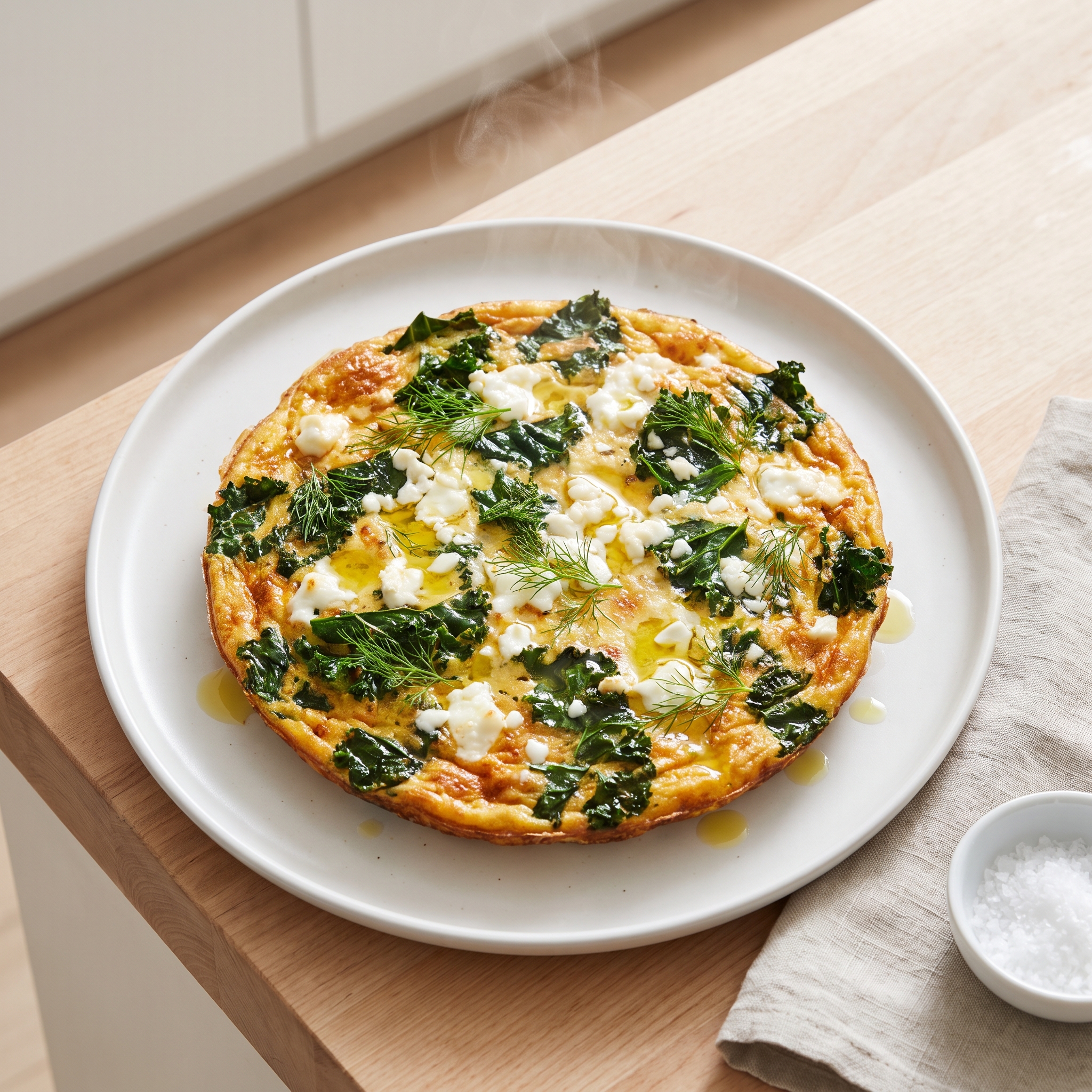 Frittata with Kale and Fennel Fronds