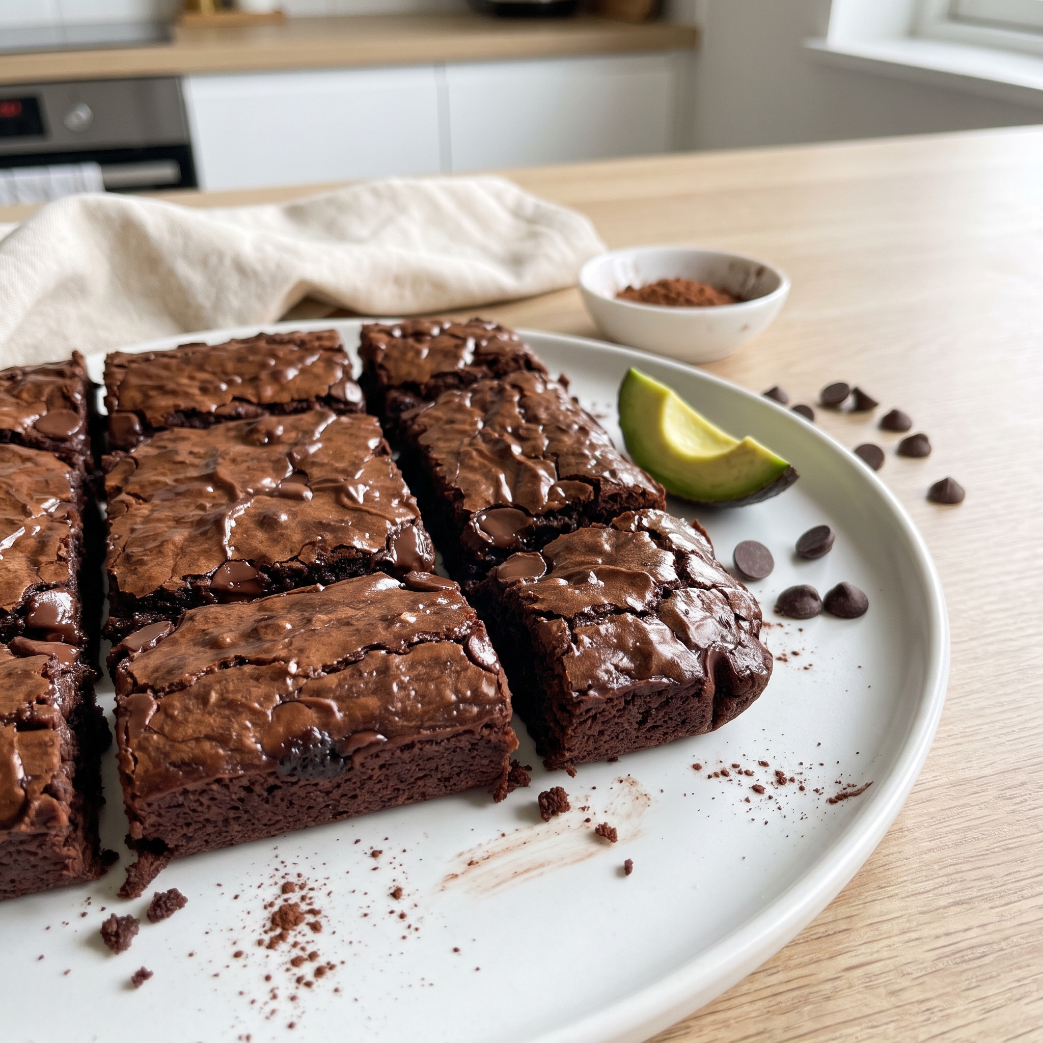 Fudgy Black Bean–Avocado Brownies