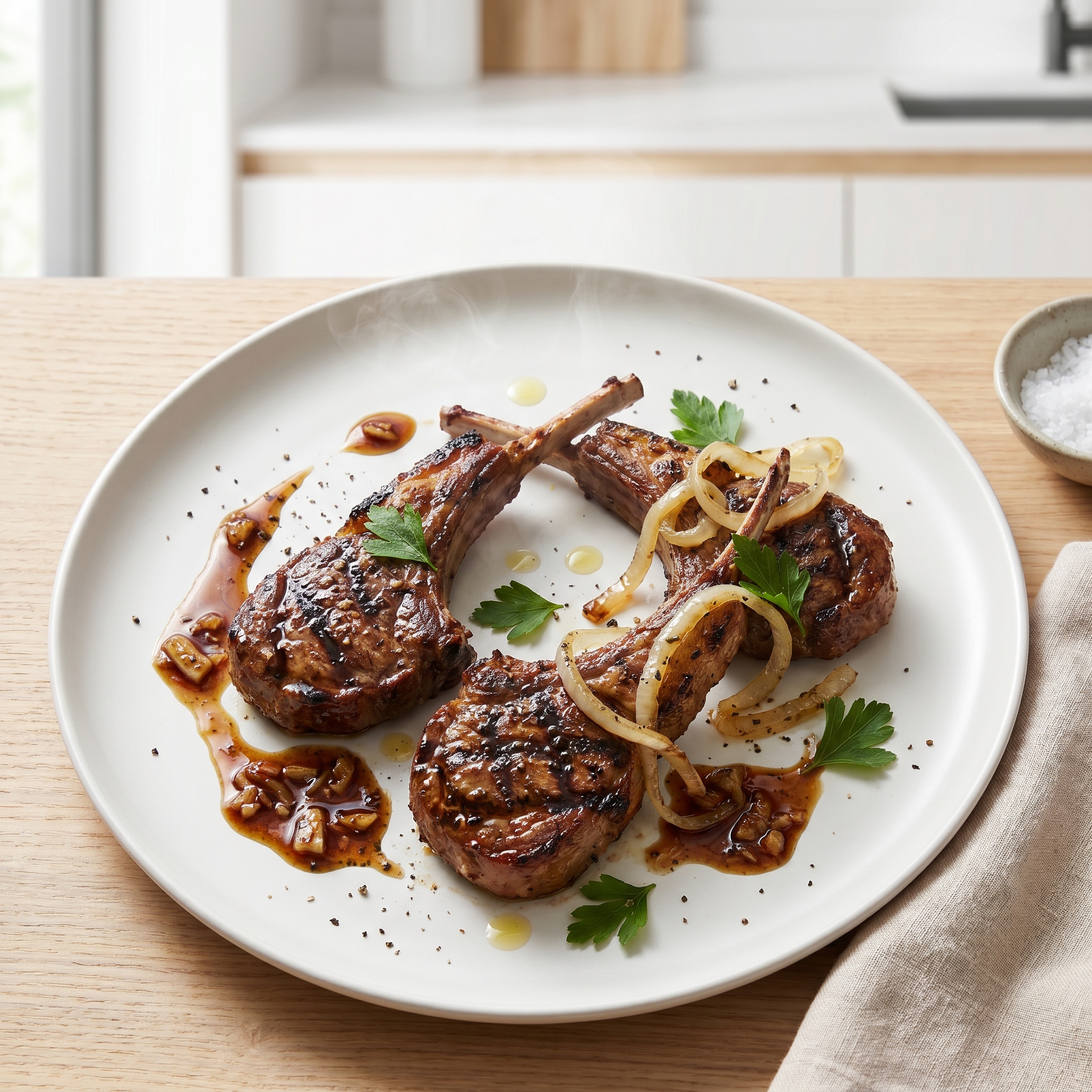 Garlic-Marinated Grilled Lamb Chops