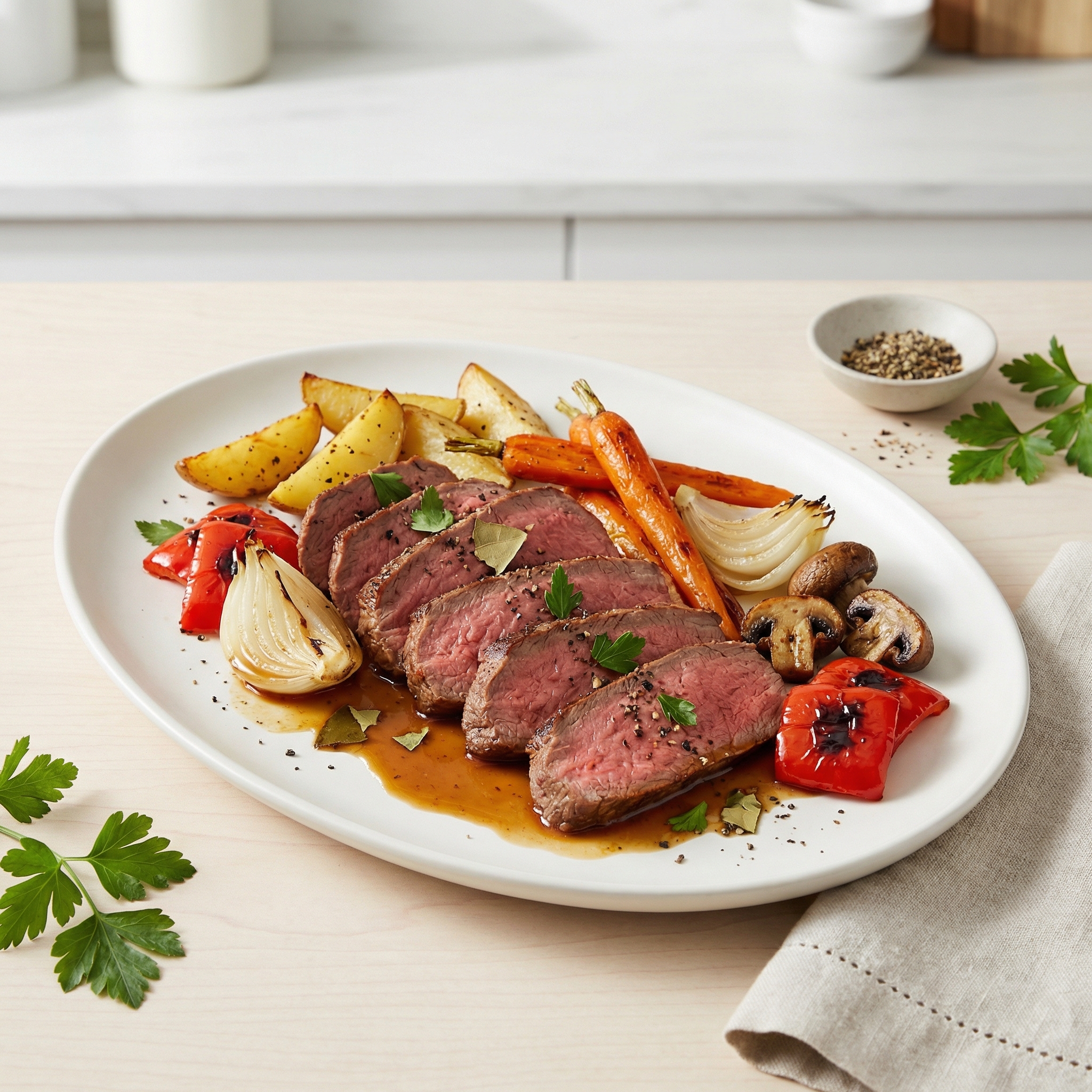 Roasted Top Sirloin with Vegetables