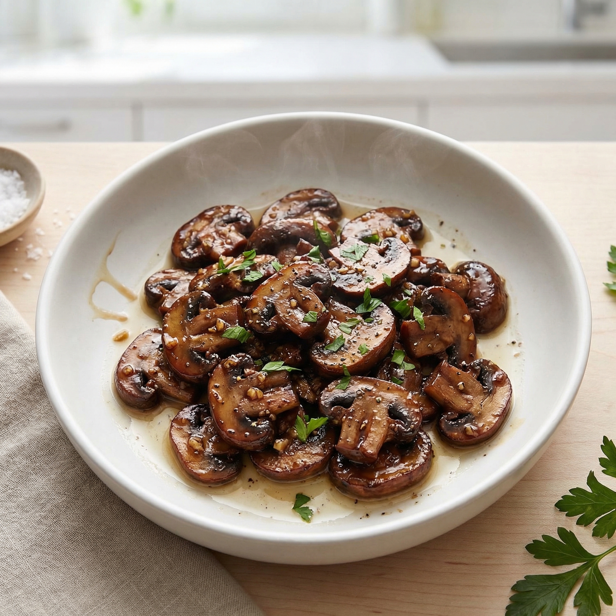Garlic Balsamic Sautéed Mushrooms