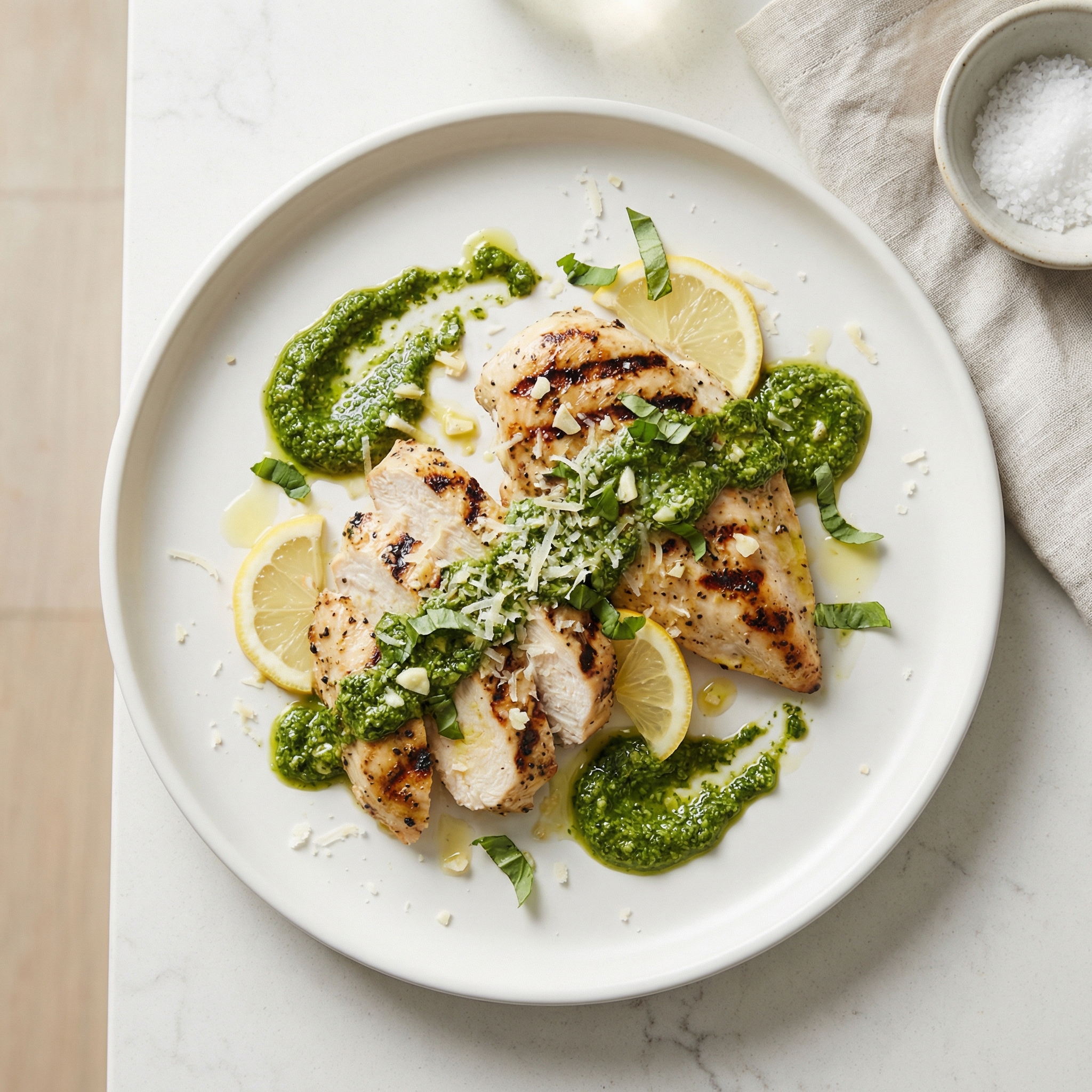 Grilled Chicken with Bold Garlic-Basil Pesto