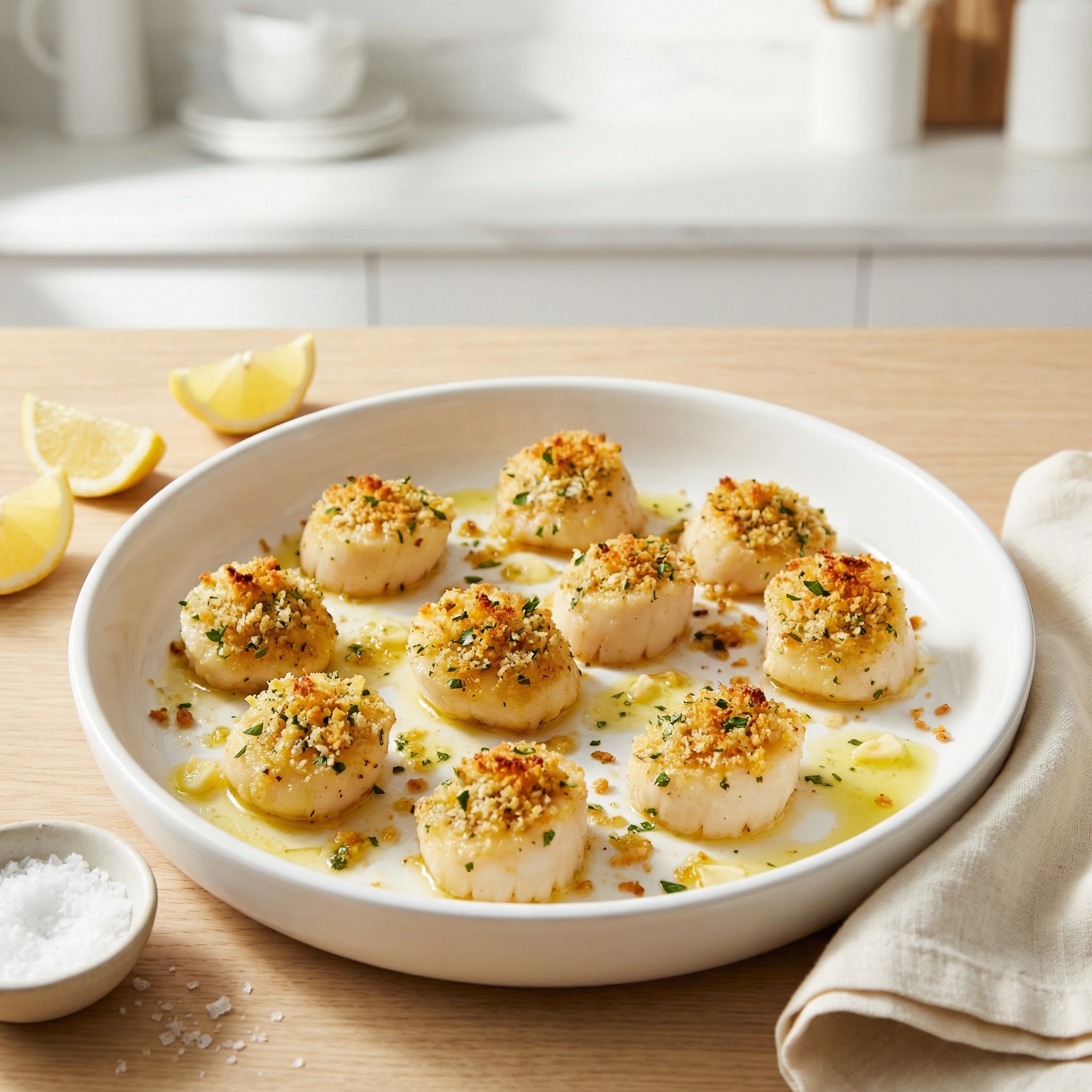 Golden Oven-Baked Sea Scallops