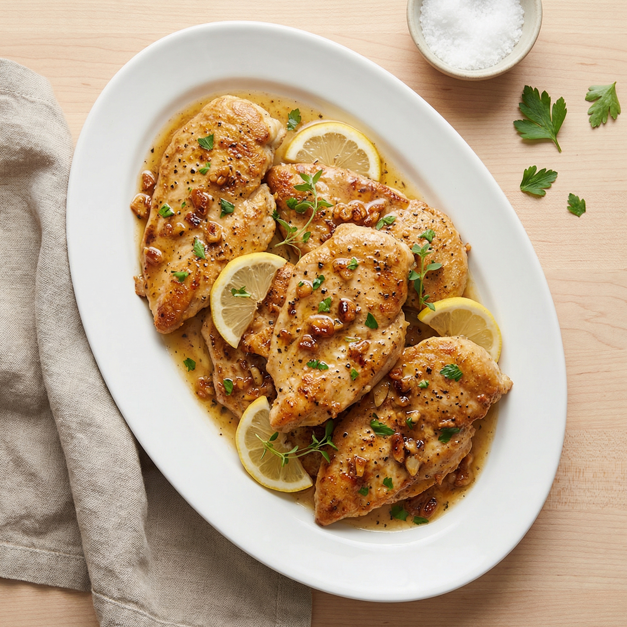 Garlic Butter Chicken Cutlets