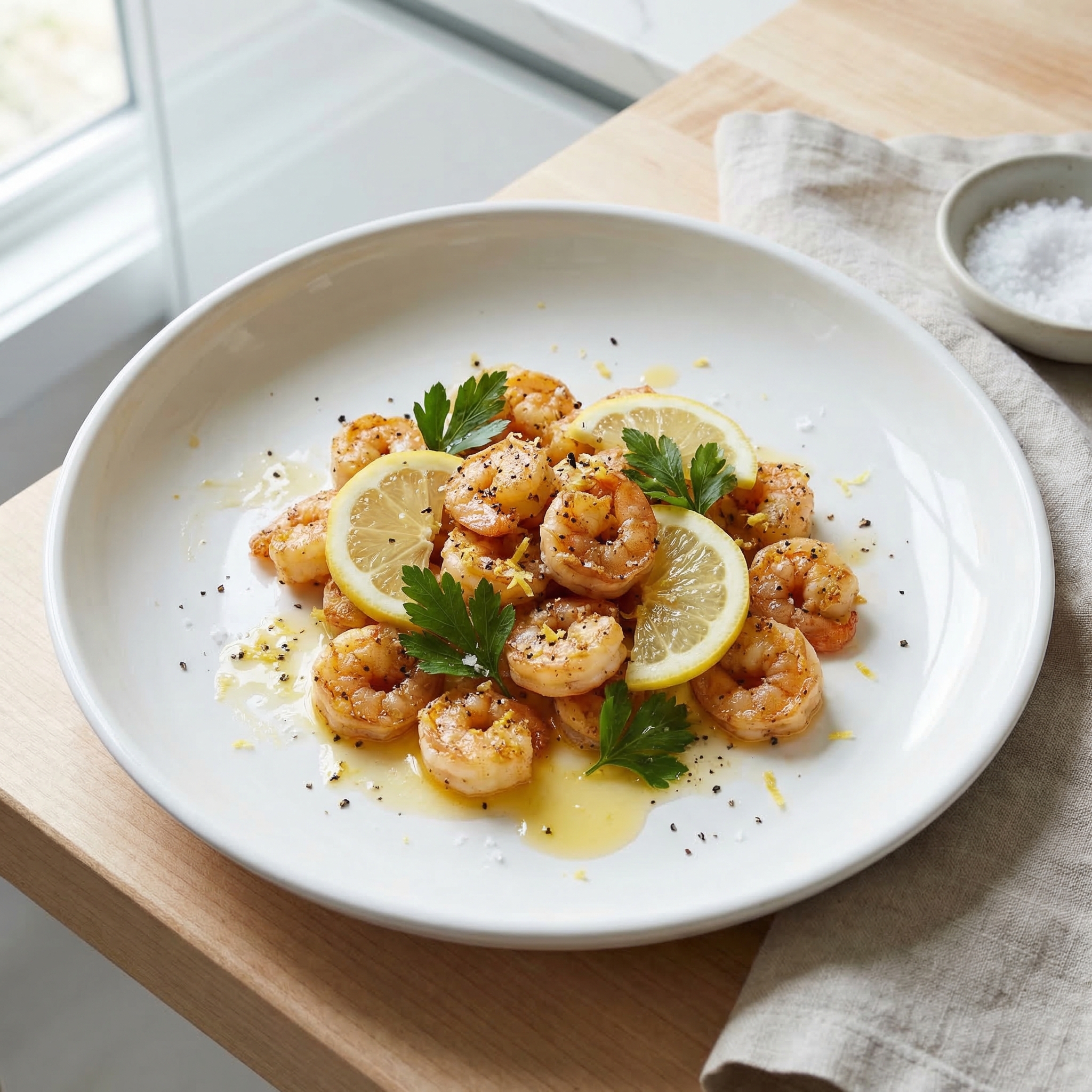 Skillet Butter-Lemon Shrimp