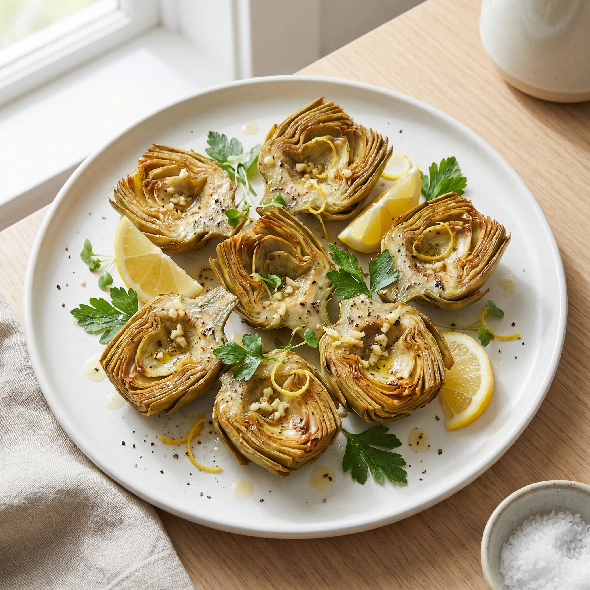 Garlic-Butter Skillet Artichokes