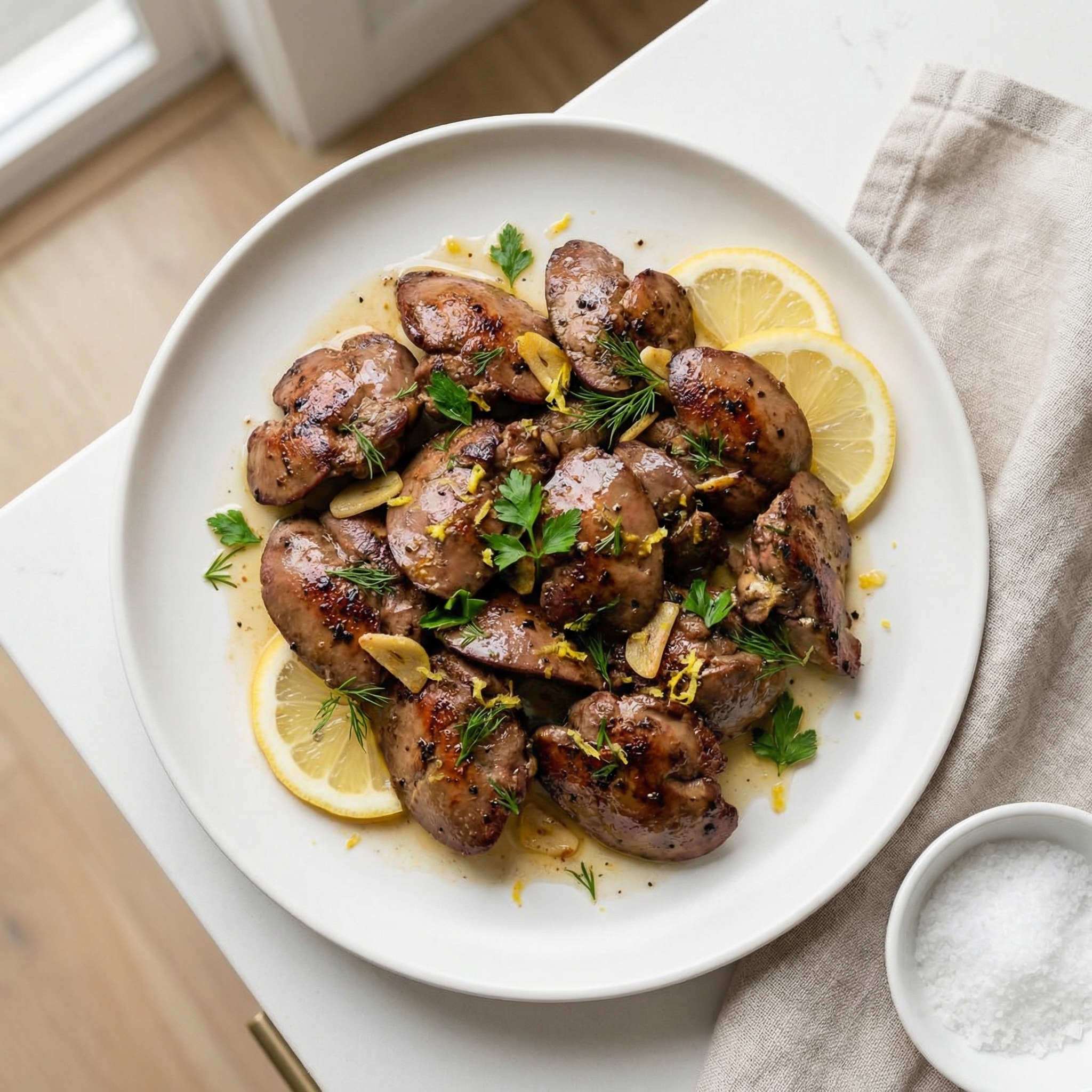Amazing Garlic Chicken Livers