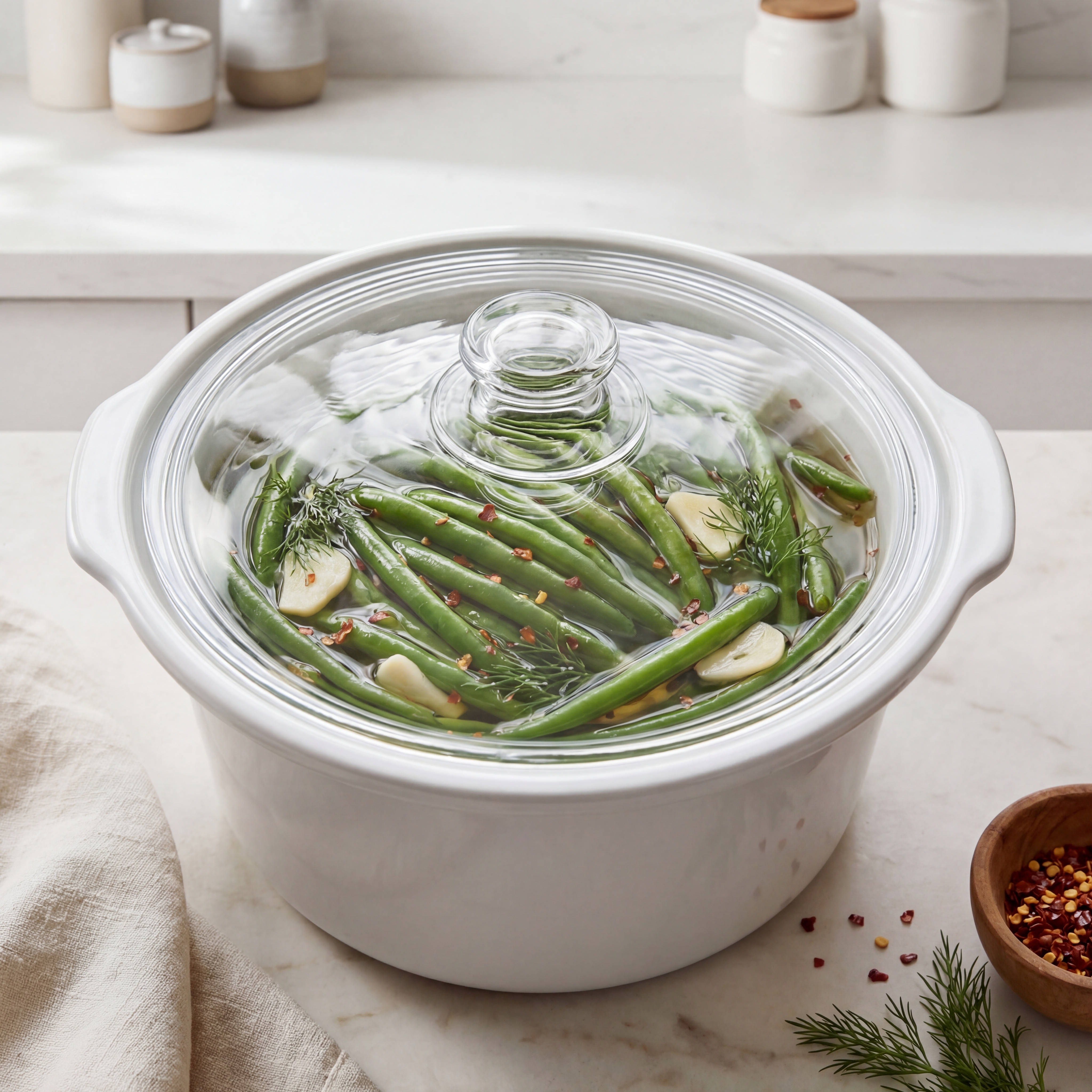 Crisp Pickled Green Beans