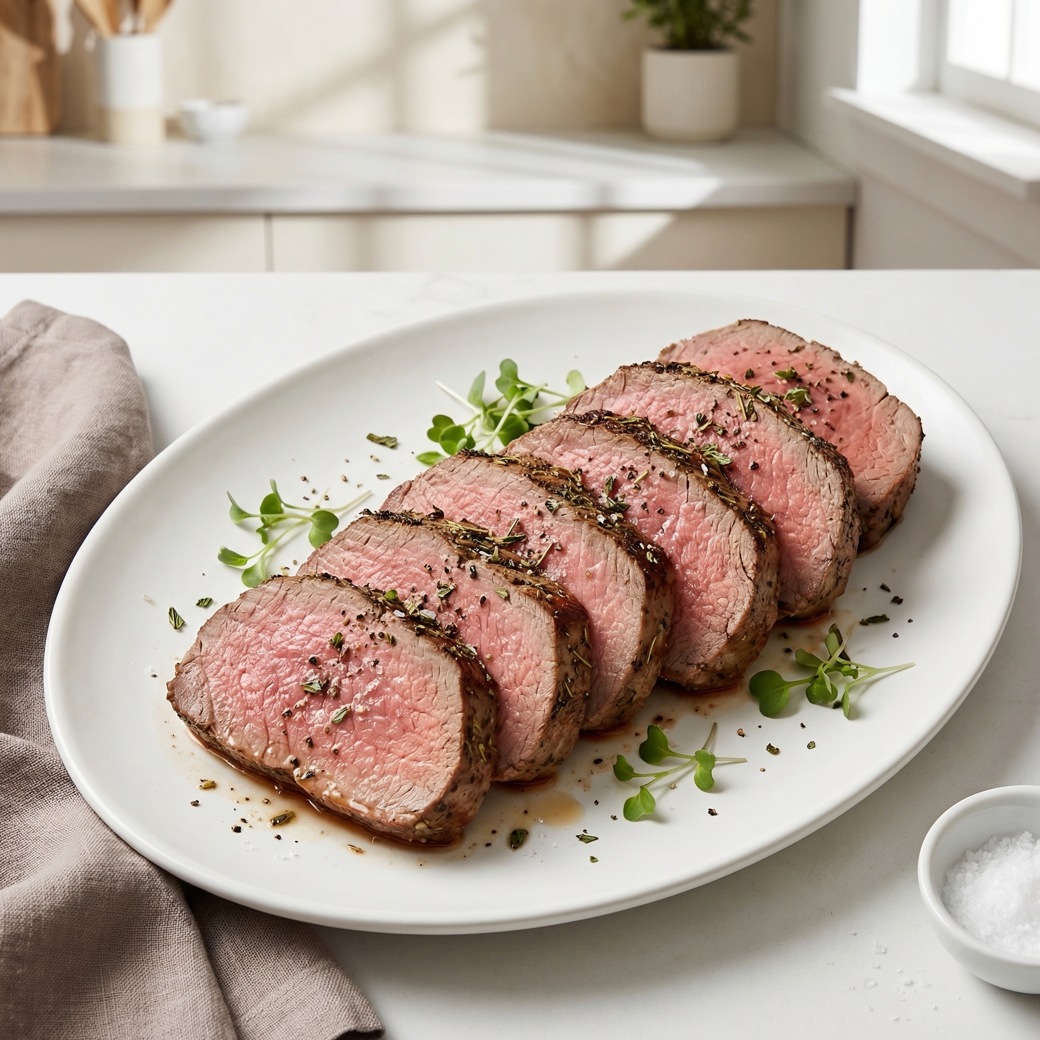 Louise's Garlic-Herb Crusted Beef Tenderloin