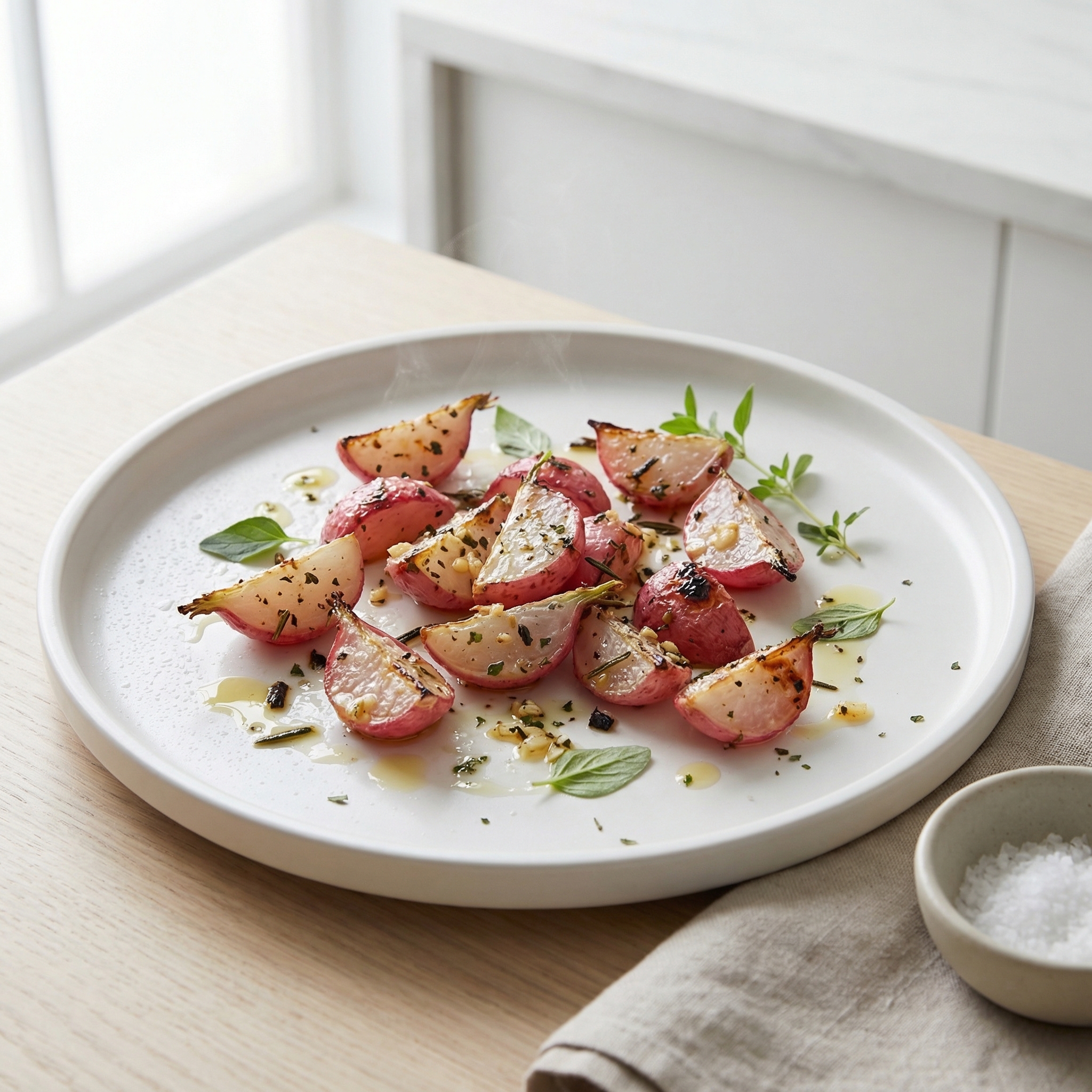 Herb-Garlic Oven Roasted Radishes