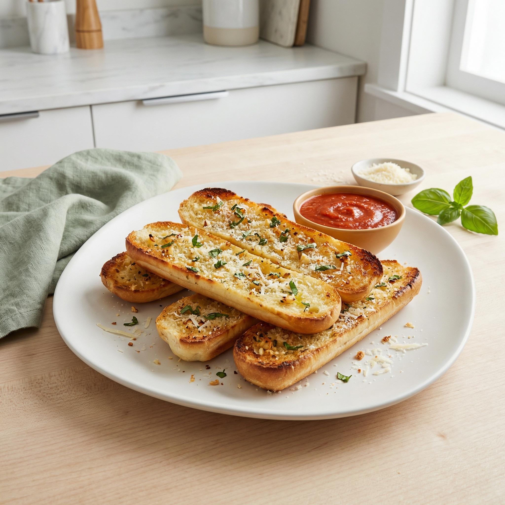 Quick Garlic Breadsticks