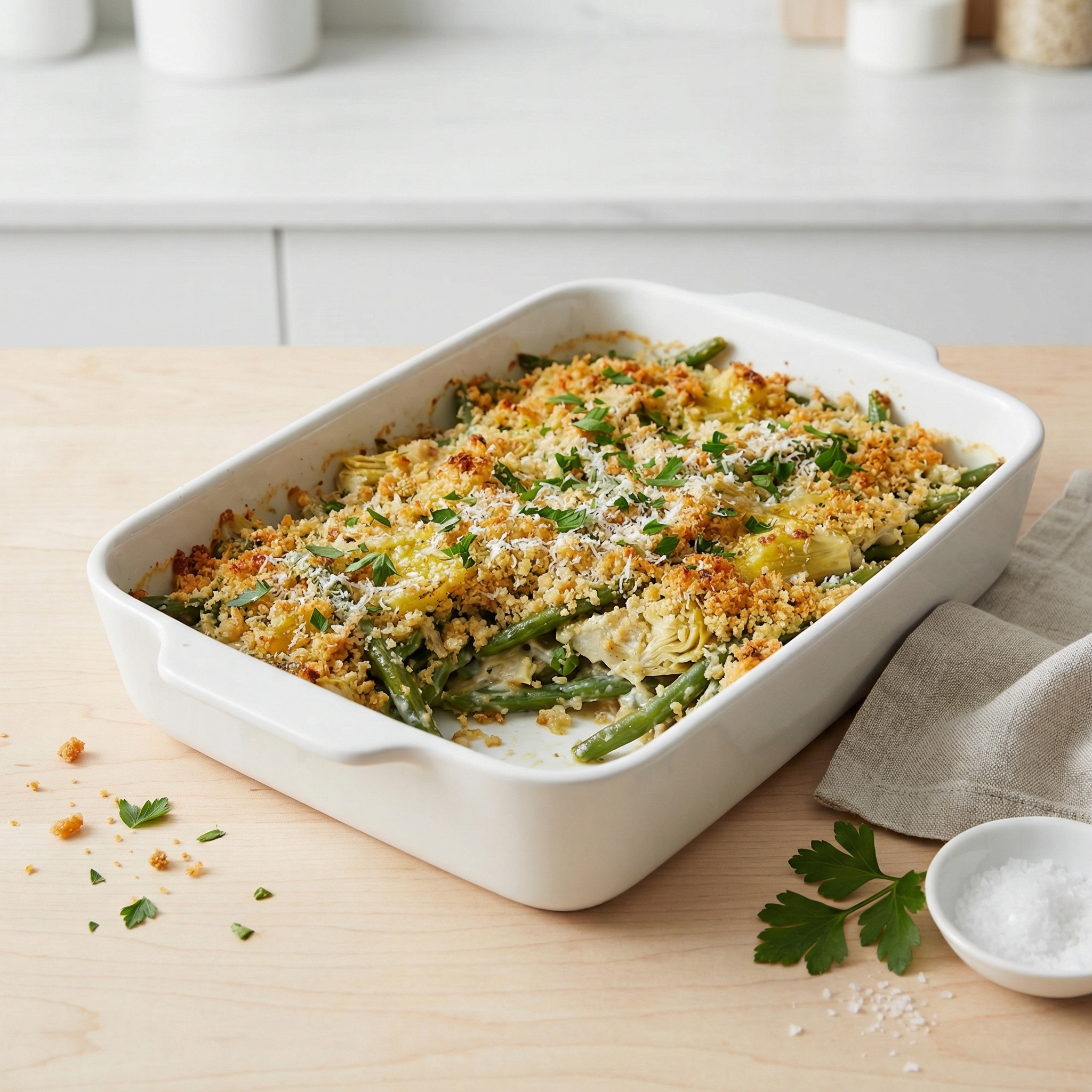 Italian-Style Green Bean and Artichoke Casserole