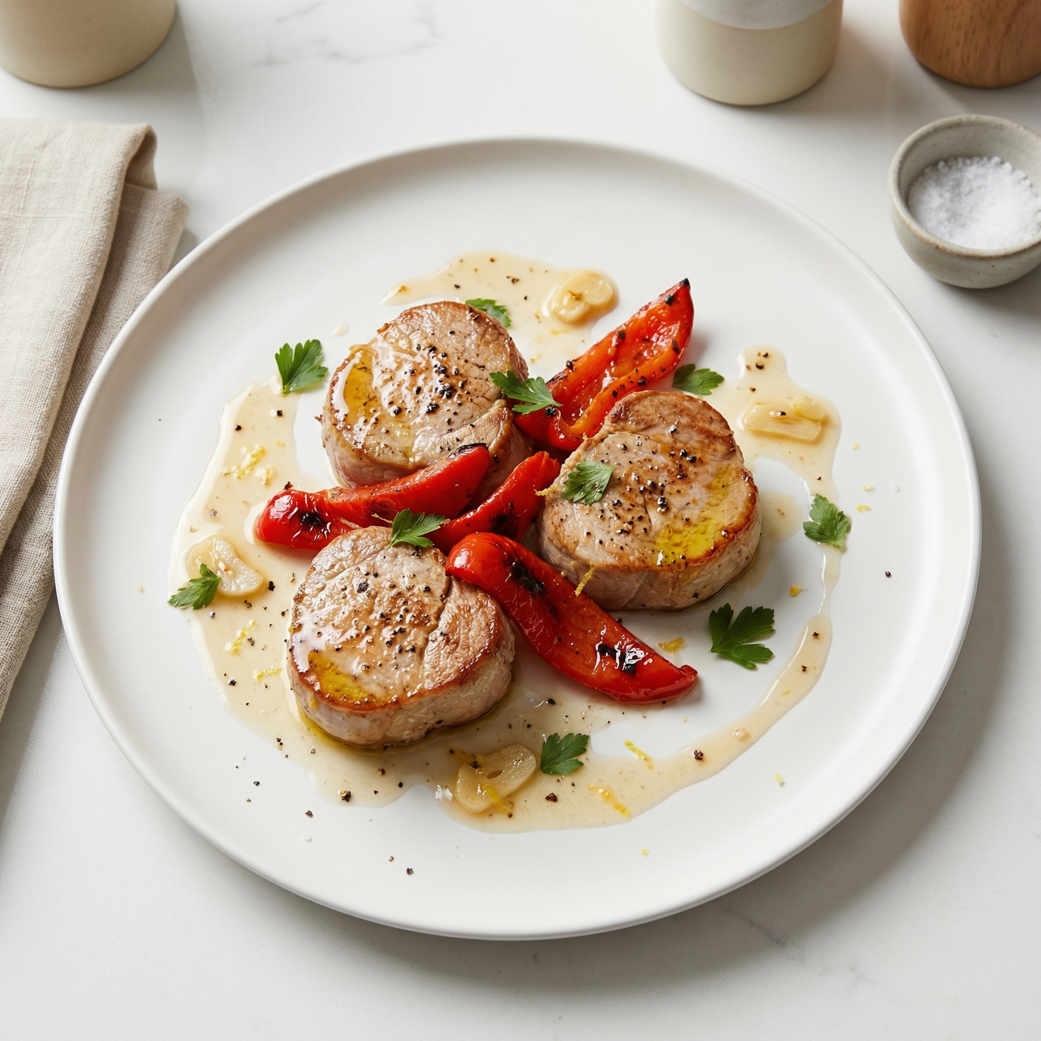 Portuguese Pork with Red Peppers