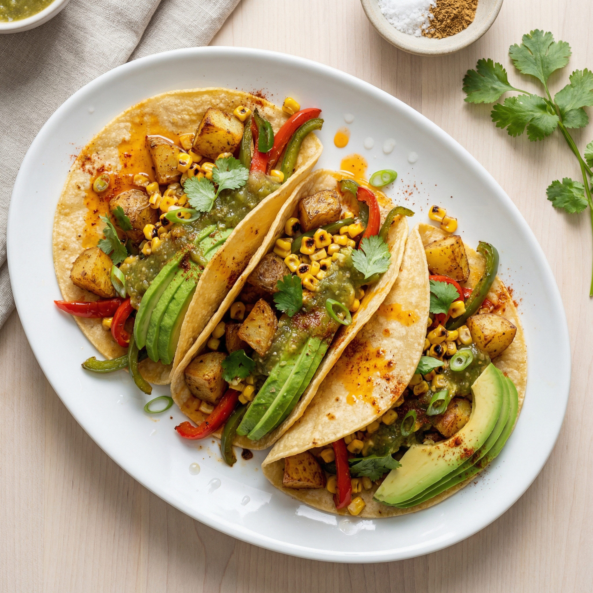 Plant-Based Potato Street Tacos