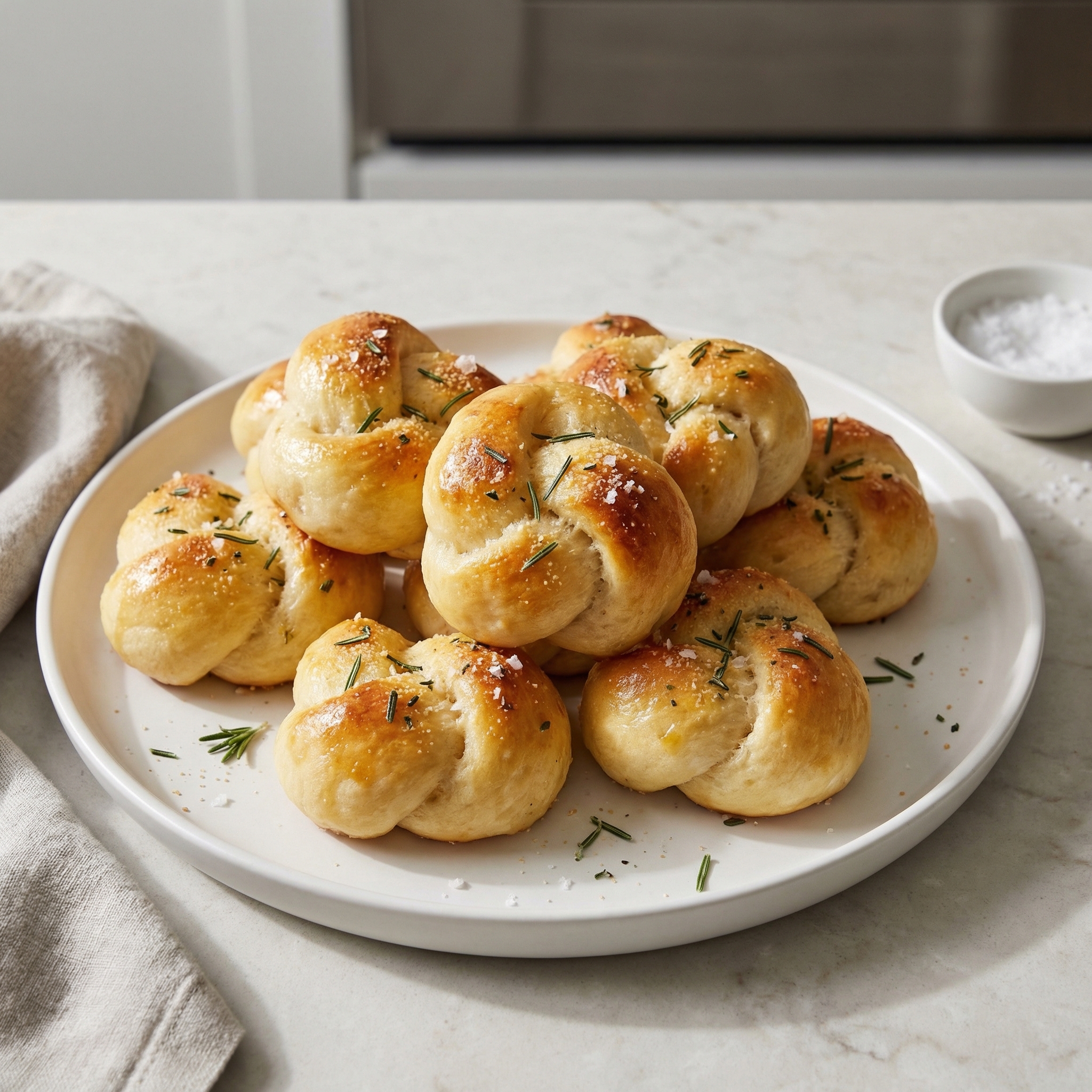 Rosemary-Garlic Breadstick Knots