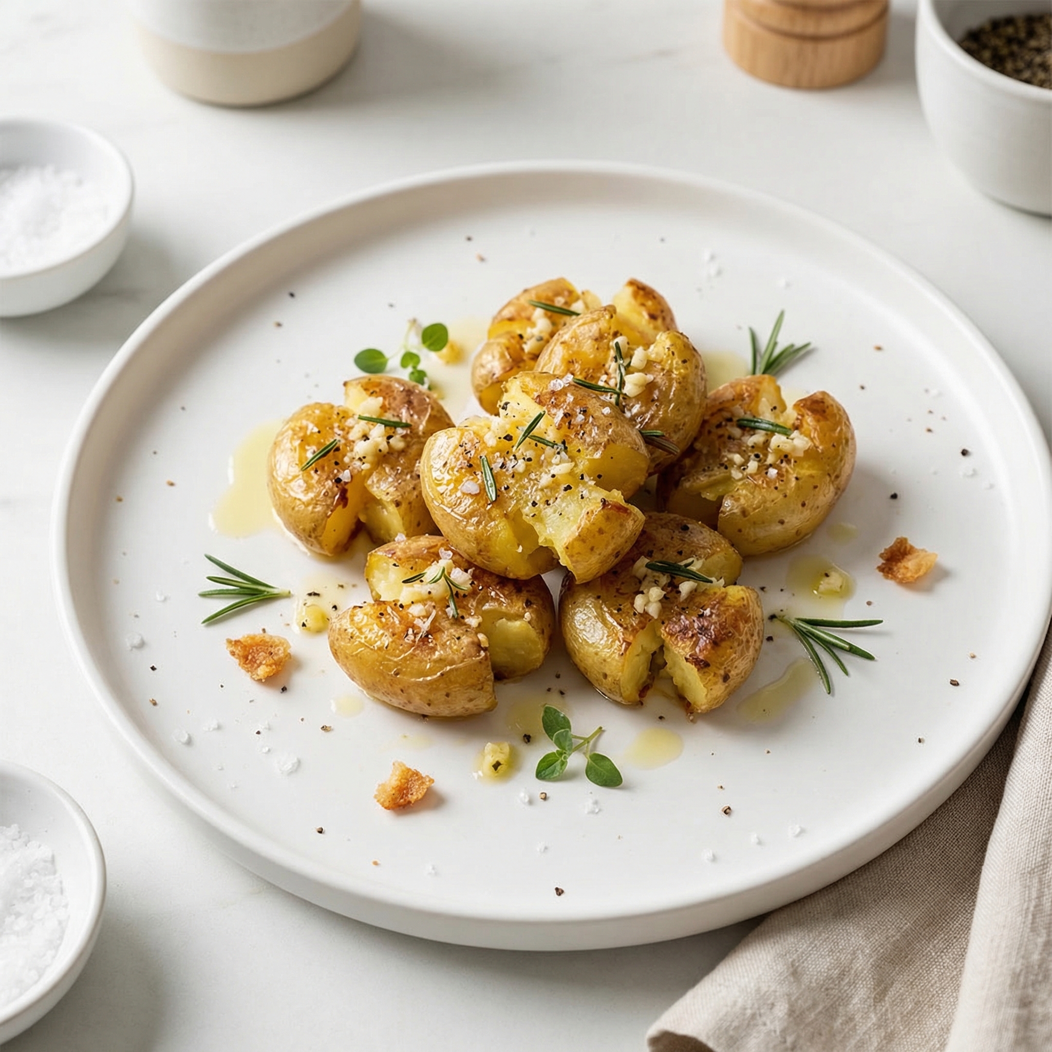Crispy Rosemary Roasted Baby Potatoes
