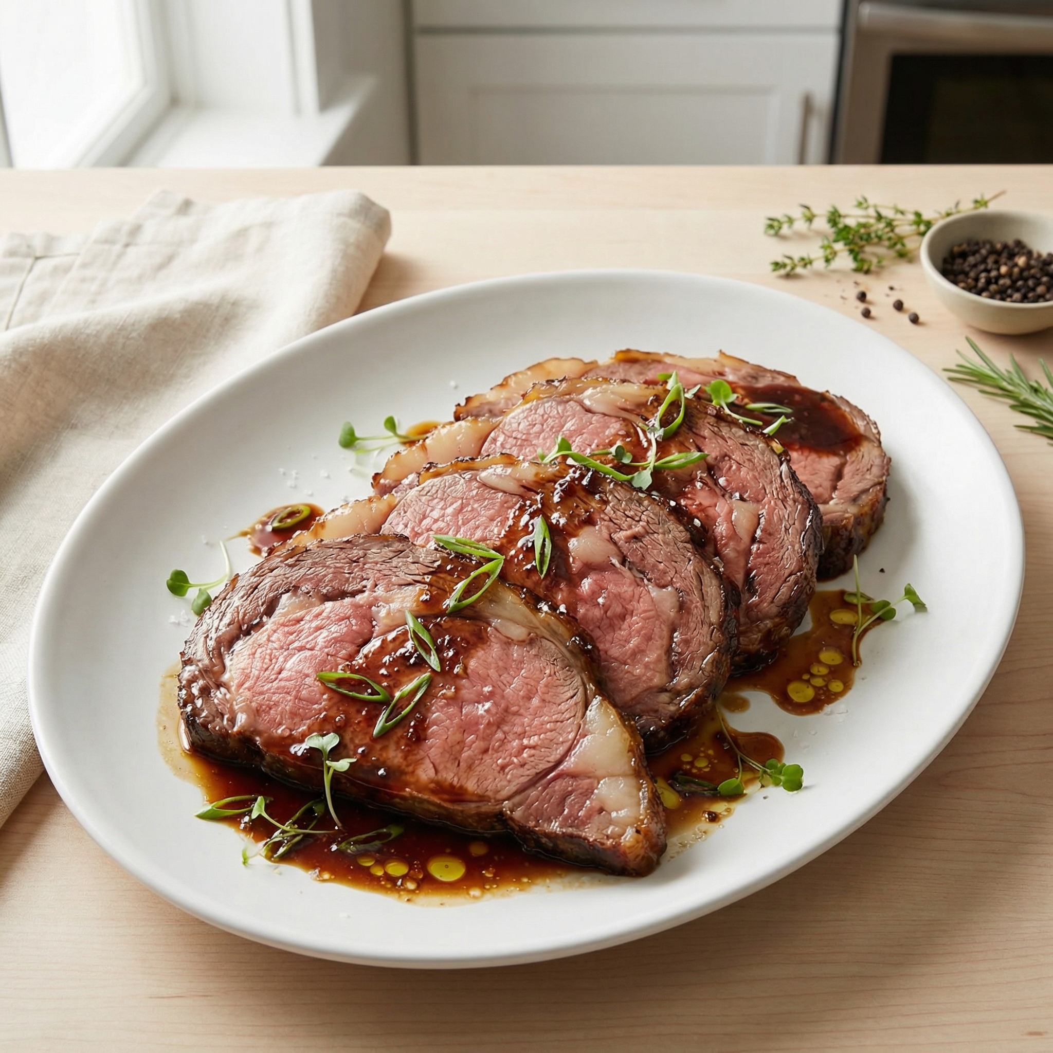Slow-Roasted Garlic Prime Rib with Umami Marinade