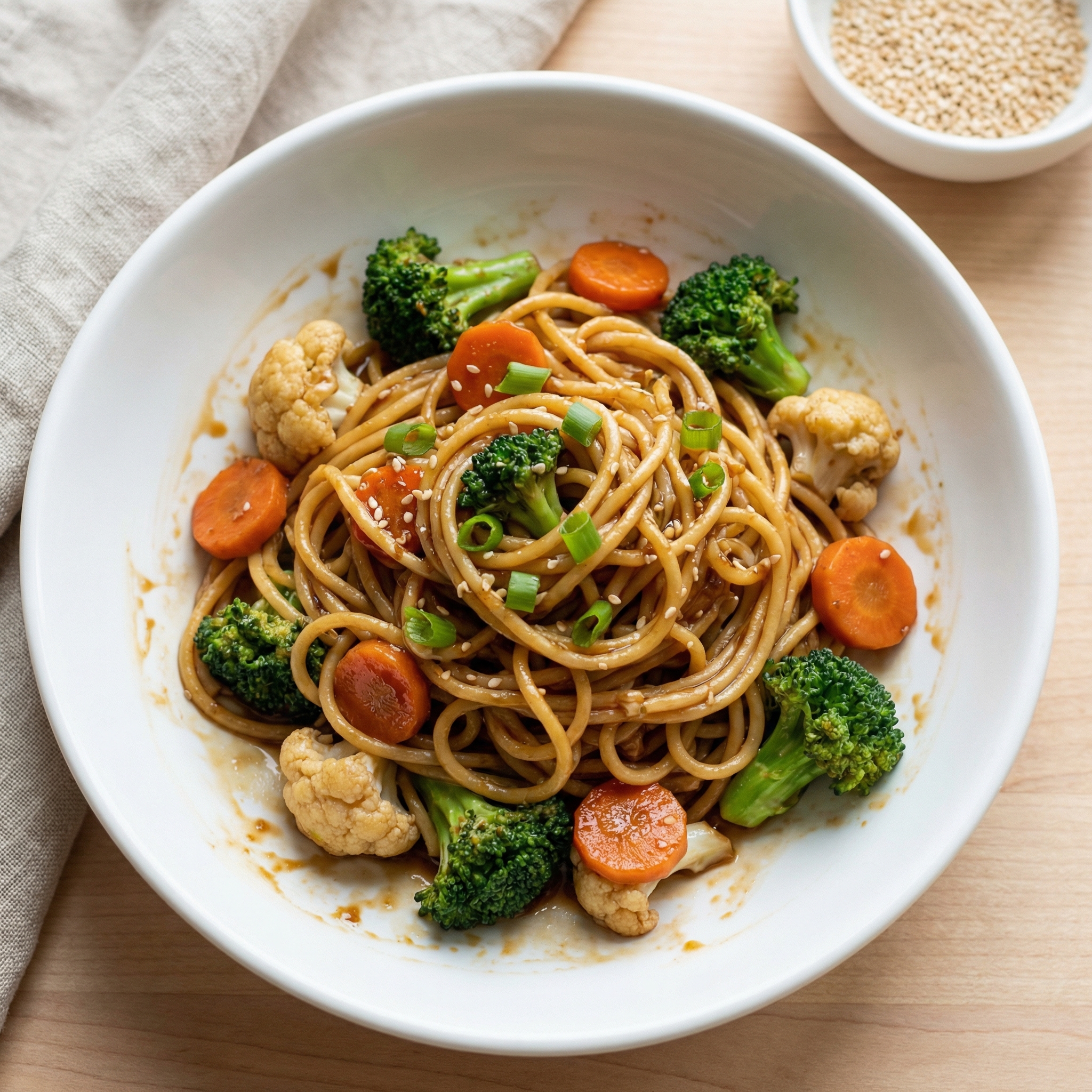 Veggie-Chicken Stir-Fry Pasta