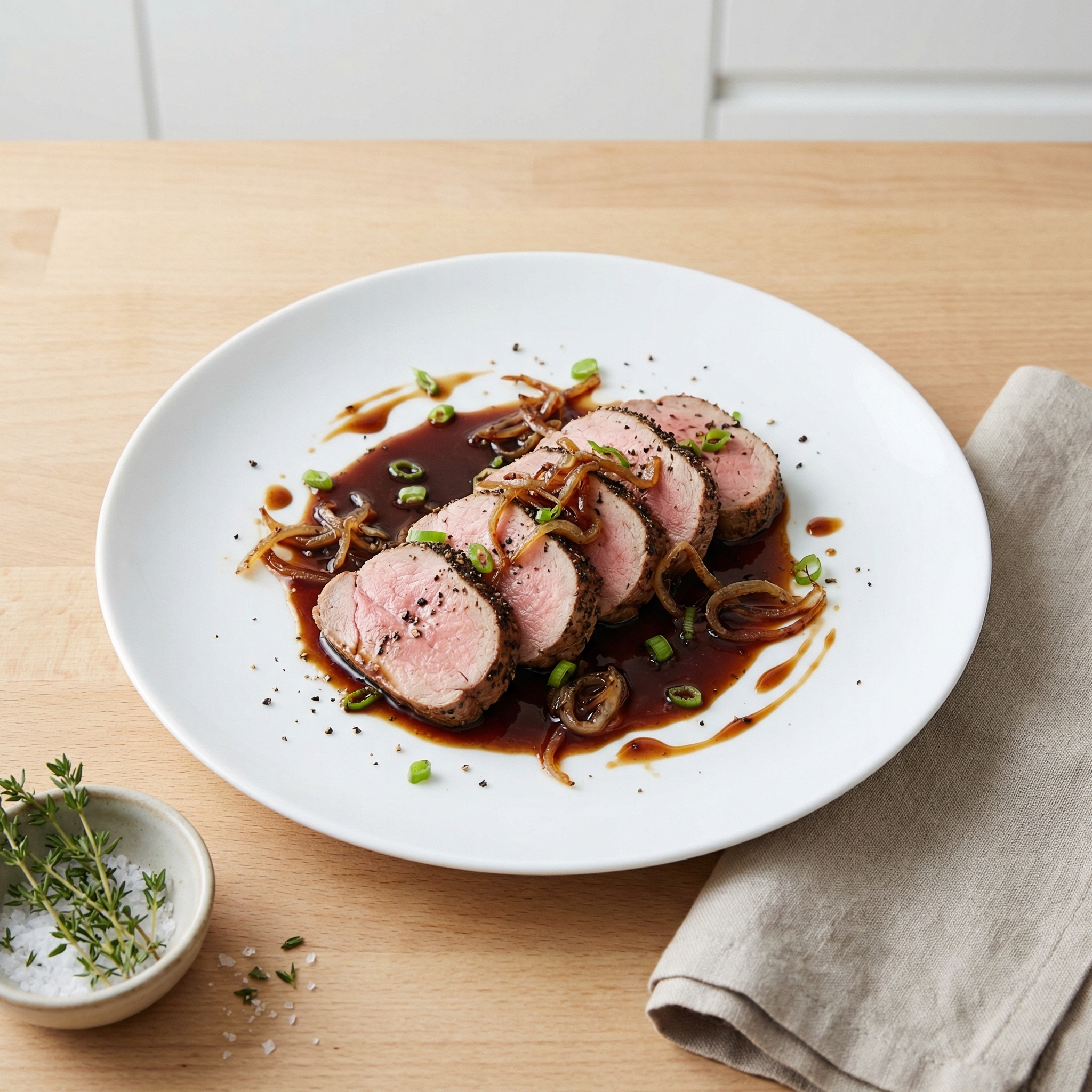 Lightened Slow-Cooker Pork Tenderloin with Onions