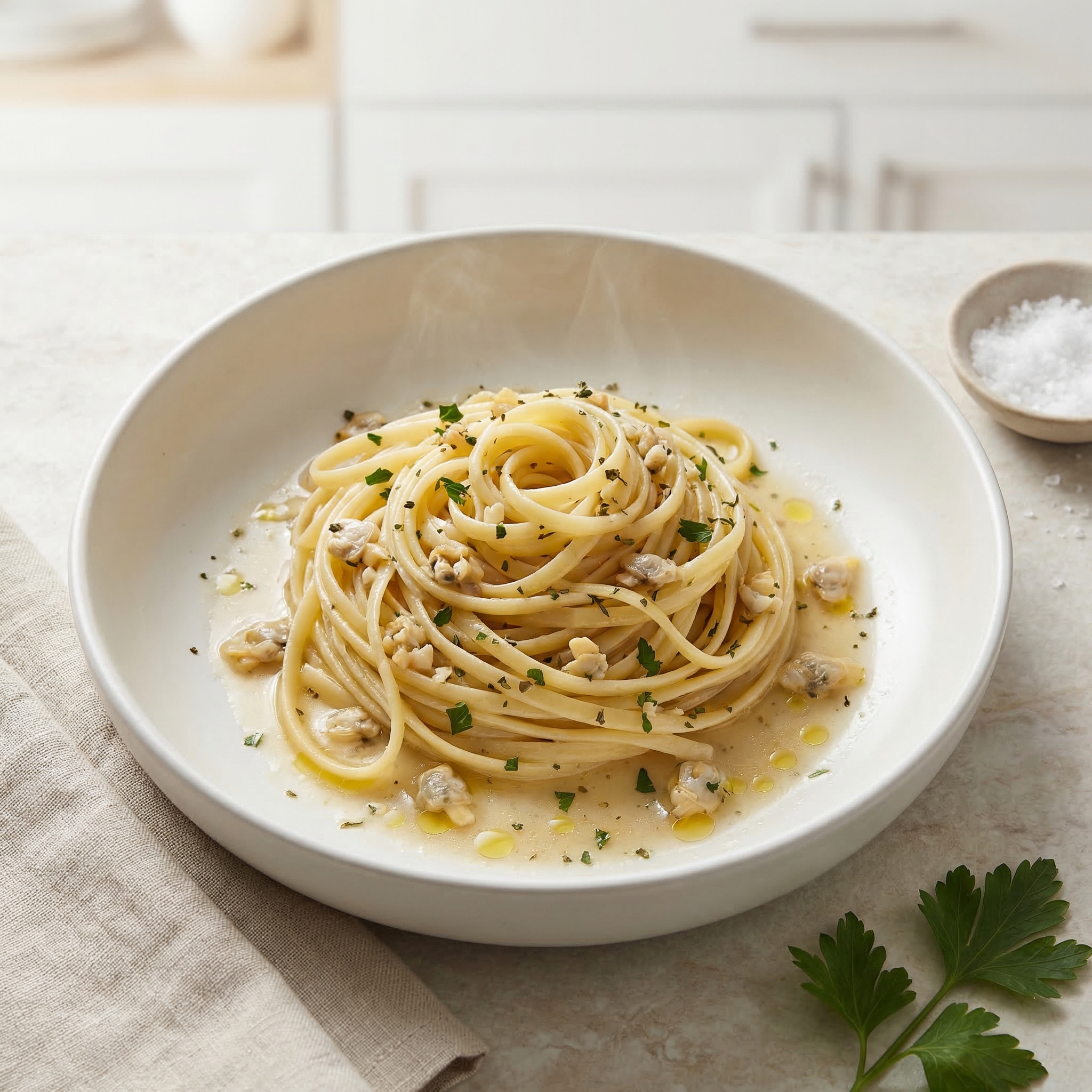 Linguine in White Clam Sauce
