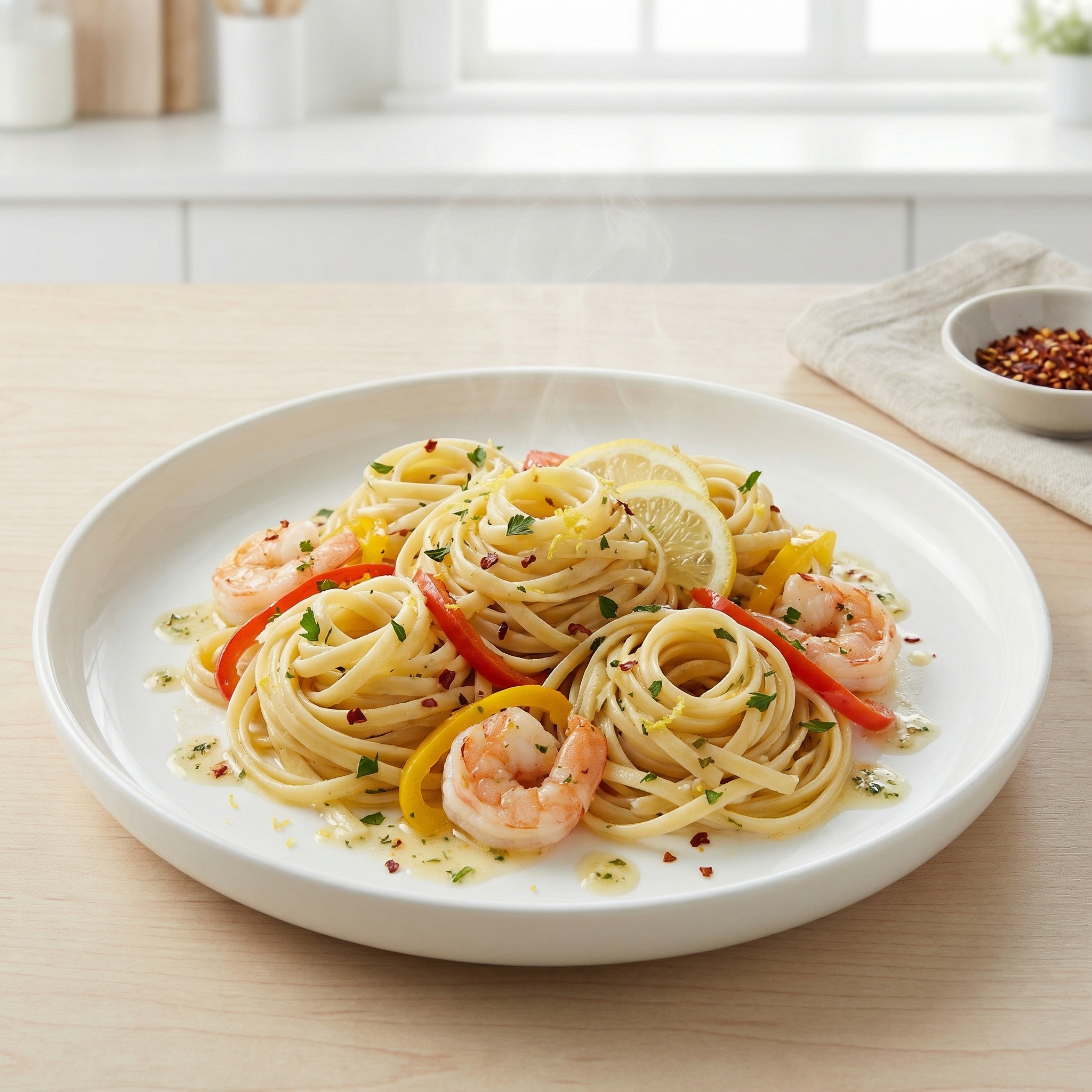 Scrumptious Shrimp Scampi Linguine