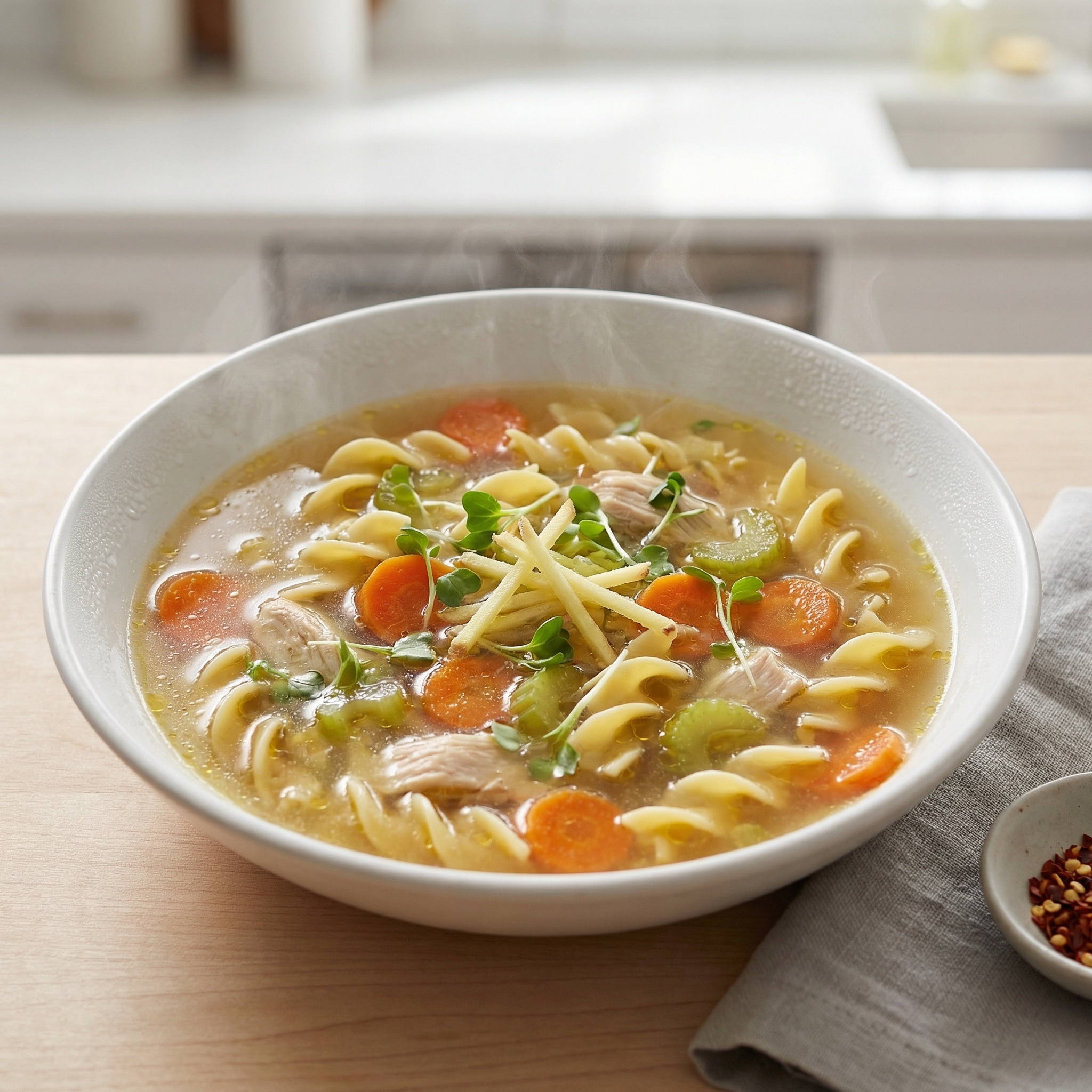 Jean’s Classic Chicken Noodle Soup with Ginger