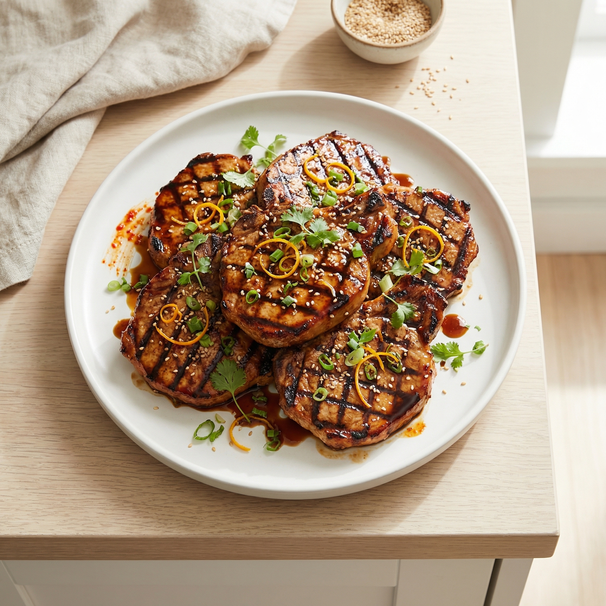 Citrus-Ginger Grilled Pork Chops