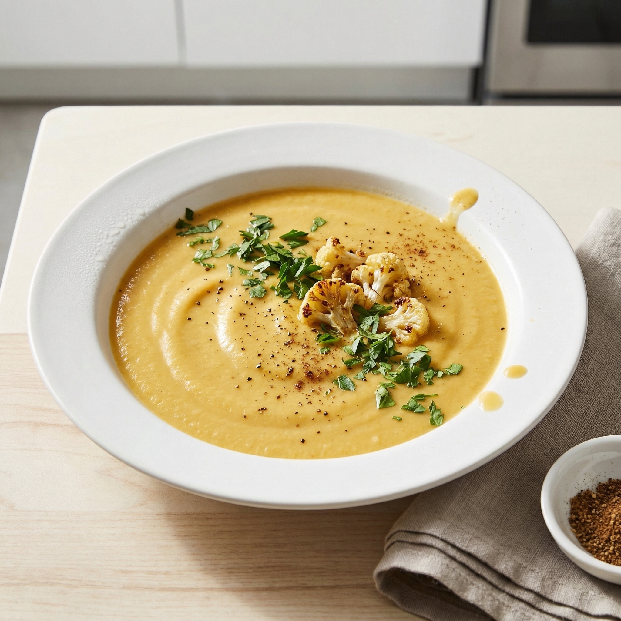 Golden Dairy-Free Cauliflower Bisque