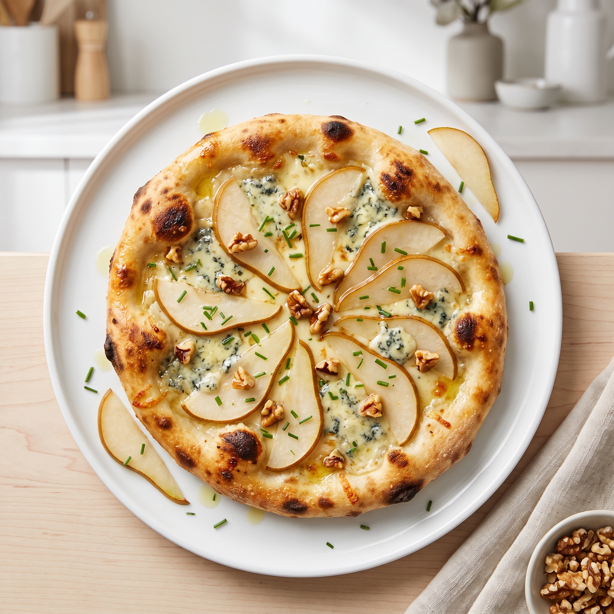 Gorgonzola and Pear Flatbread Pizza