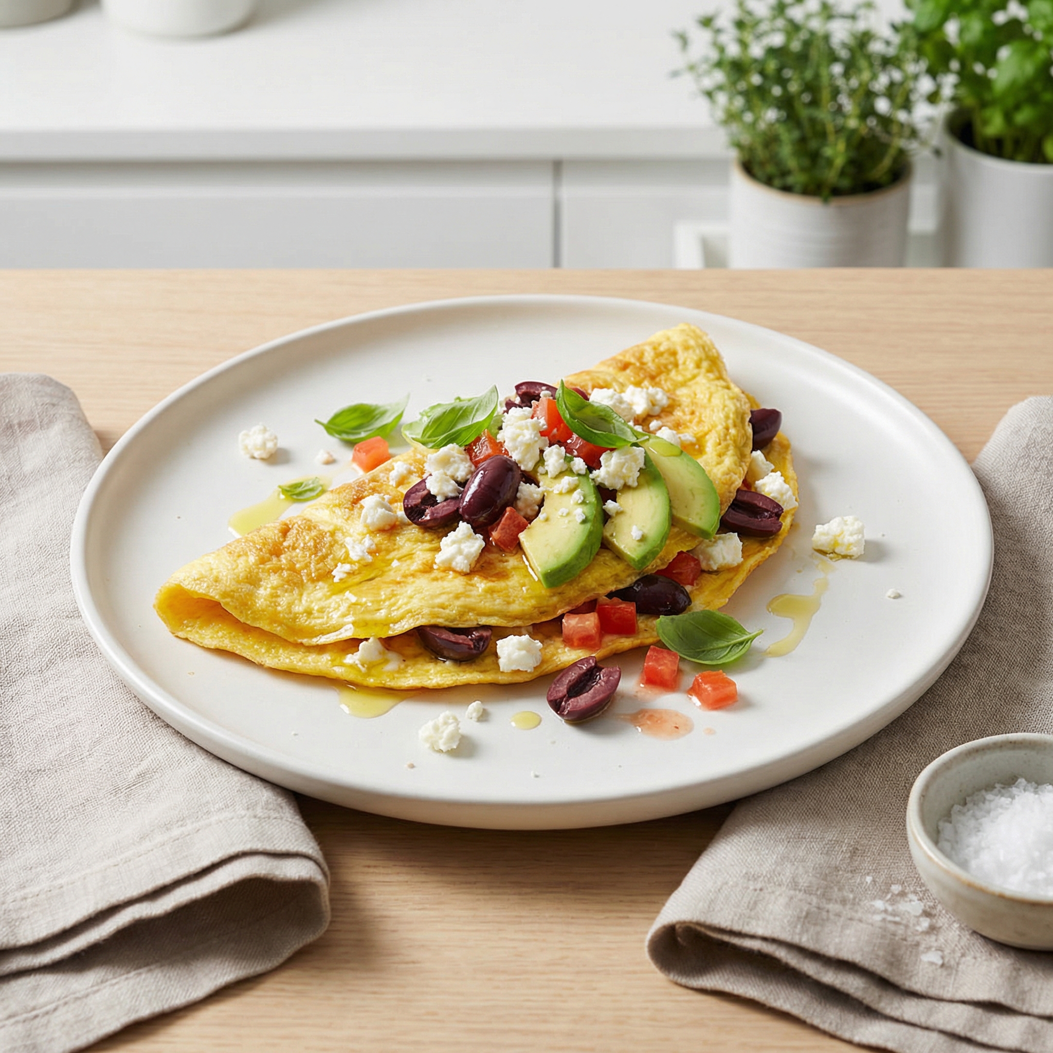 Greek-Style Avocado Omelet