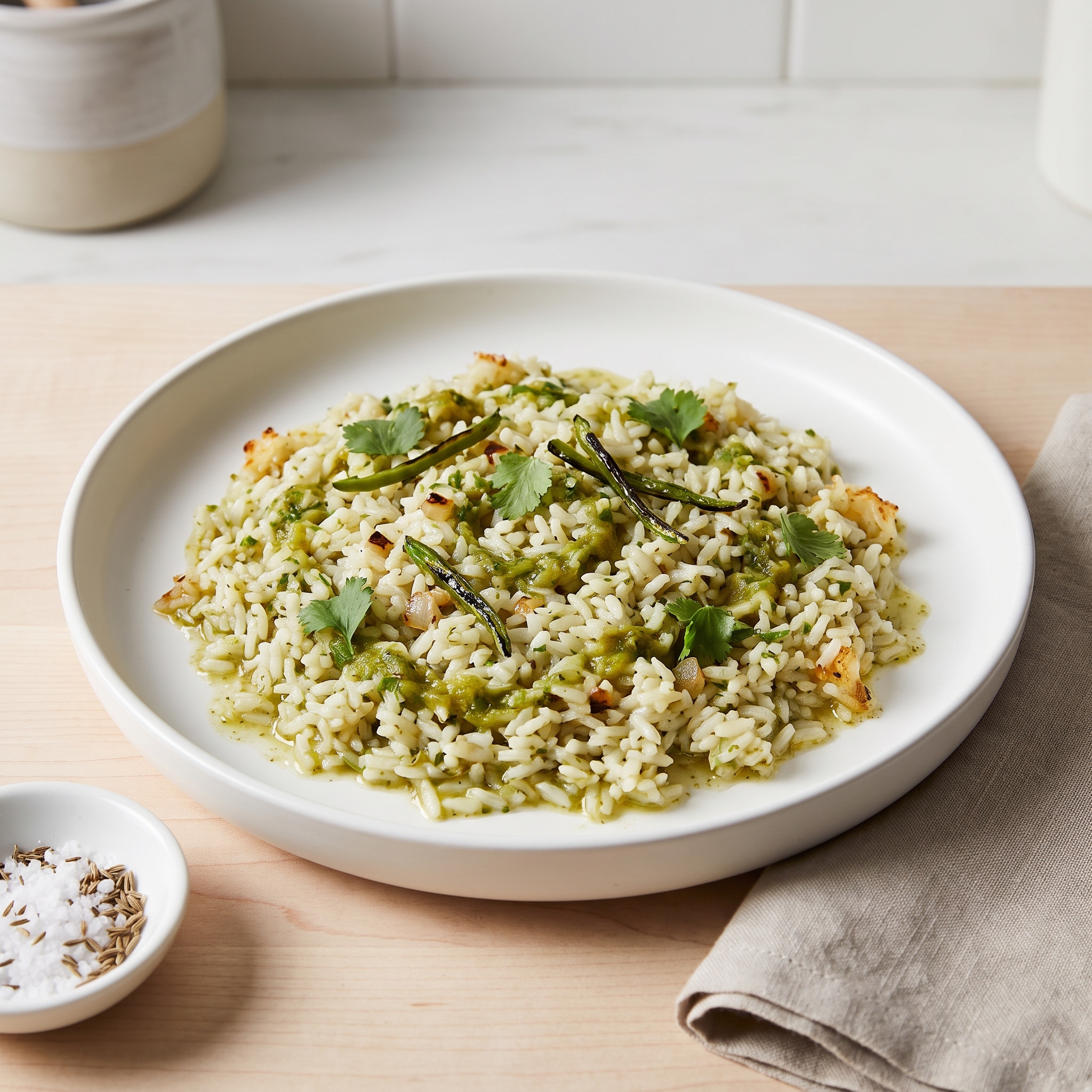 Green Rice with Hatch Chiles (Arroz Verde)