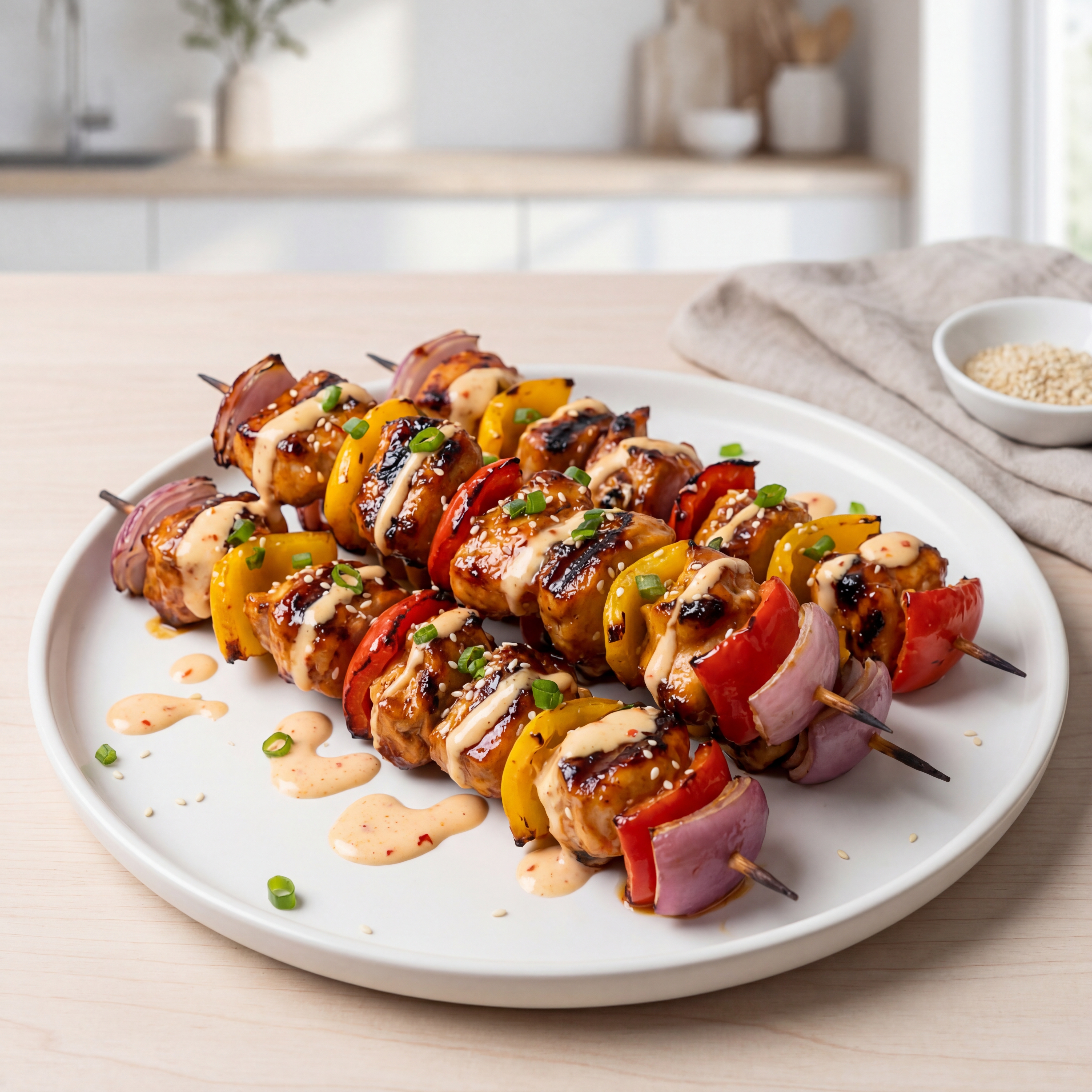 Bang Bang Chicken Kebabs