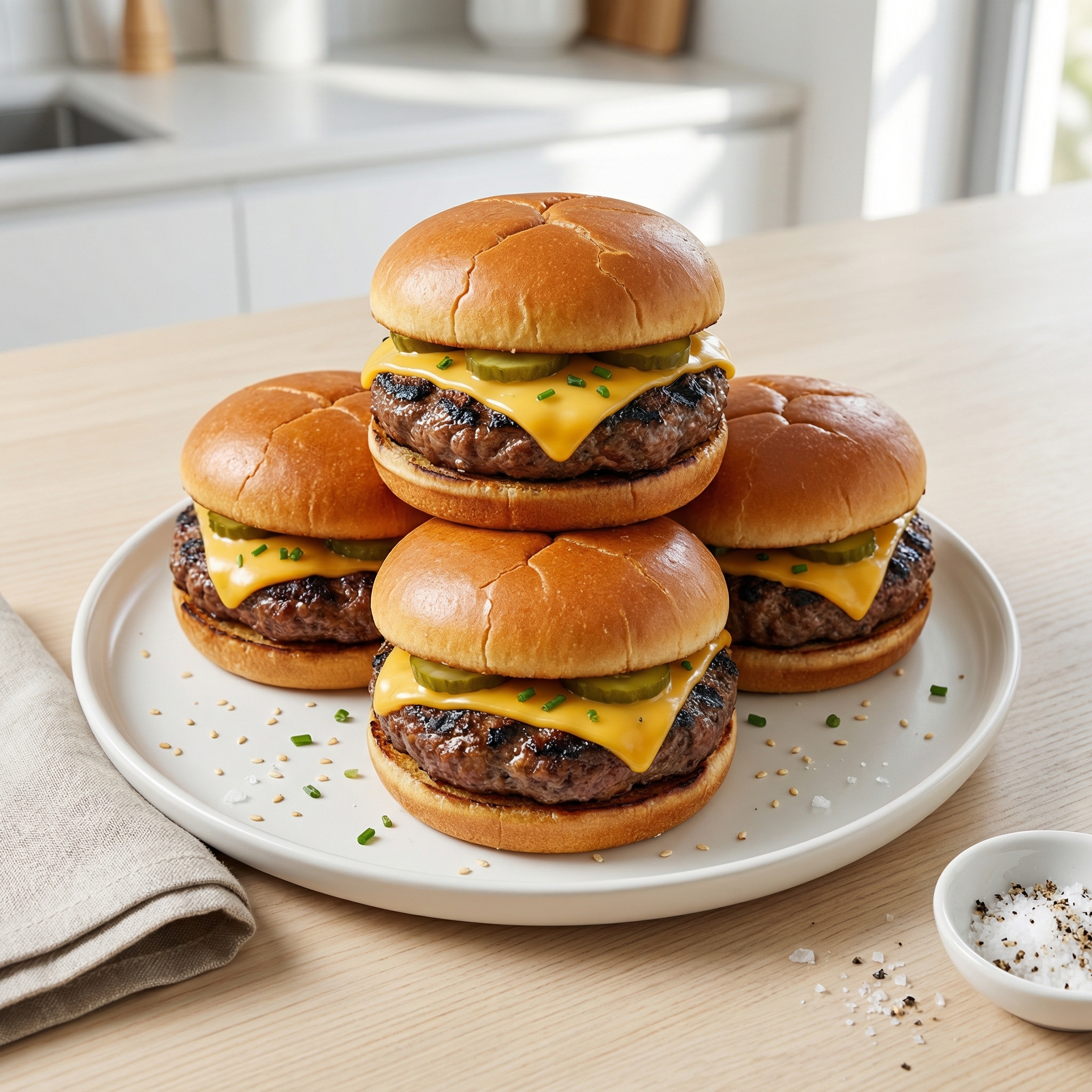 Char-Grilled Bison Cheeseburgers